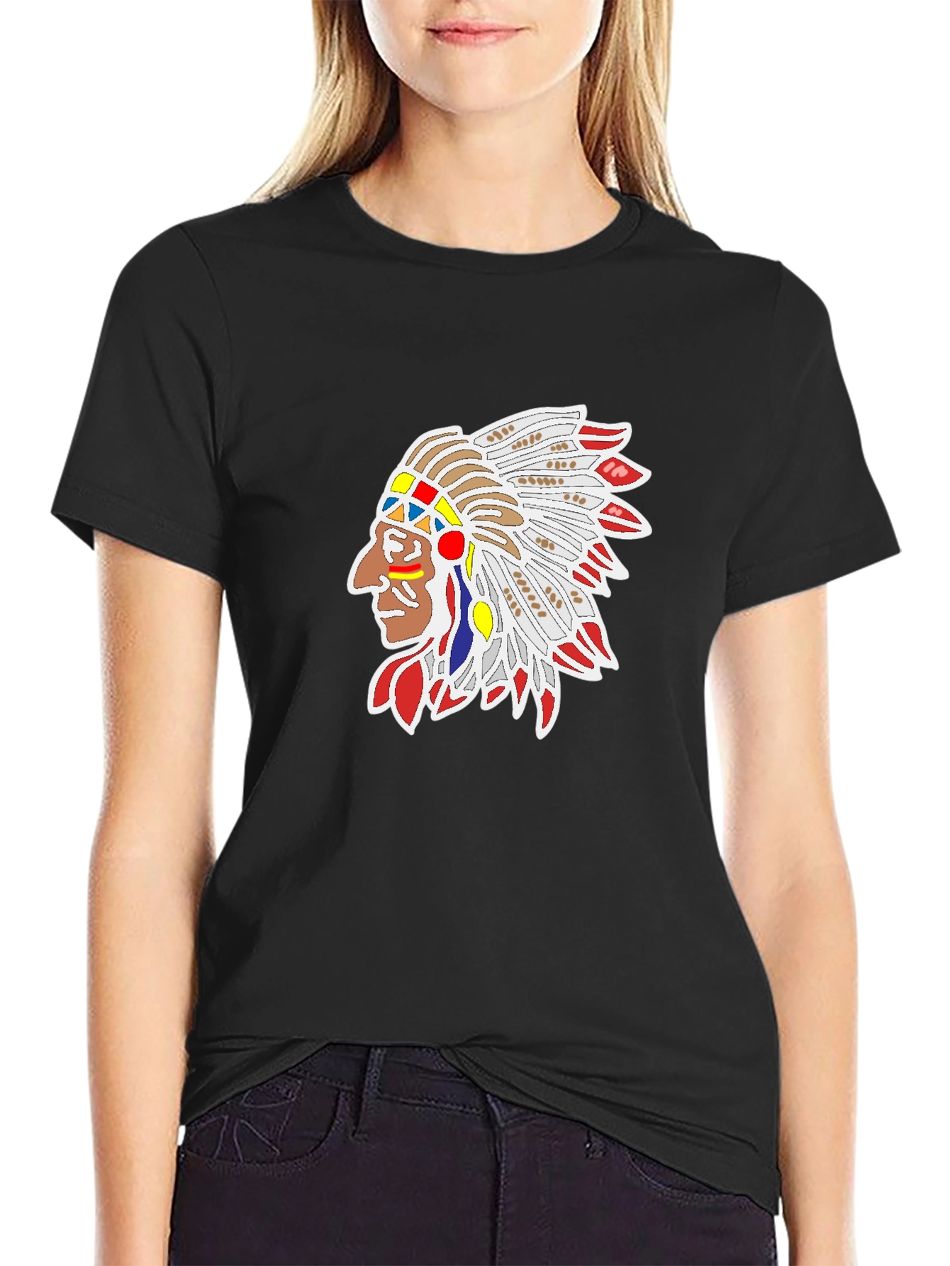 Native American Chief T-Shirt - Black