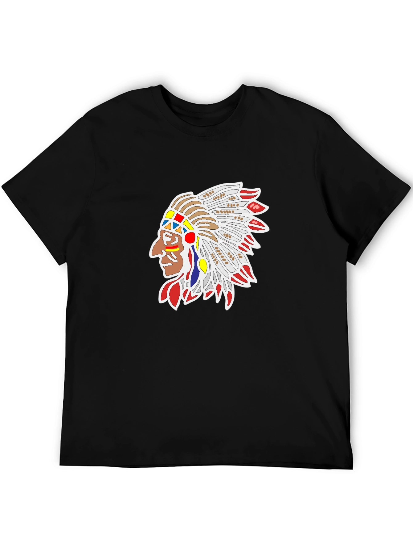 Native American Chief T-Shirt - Black