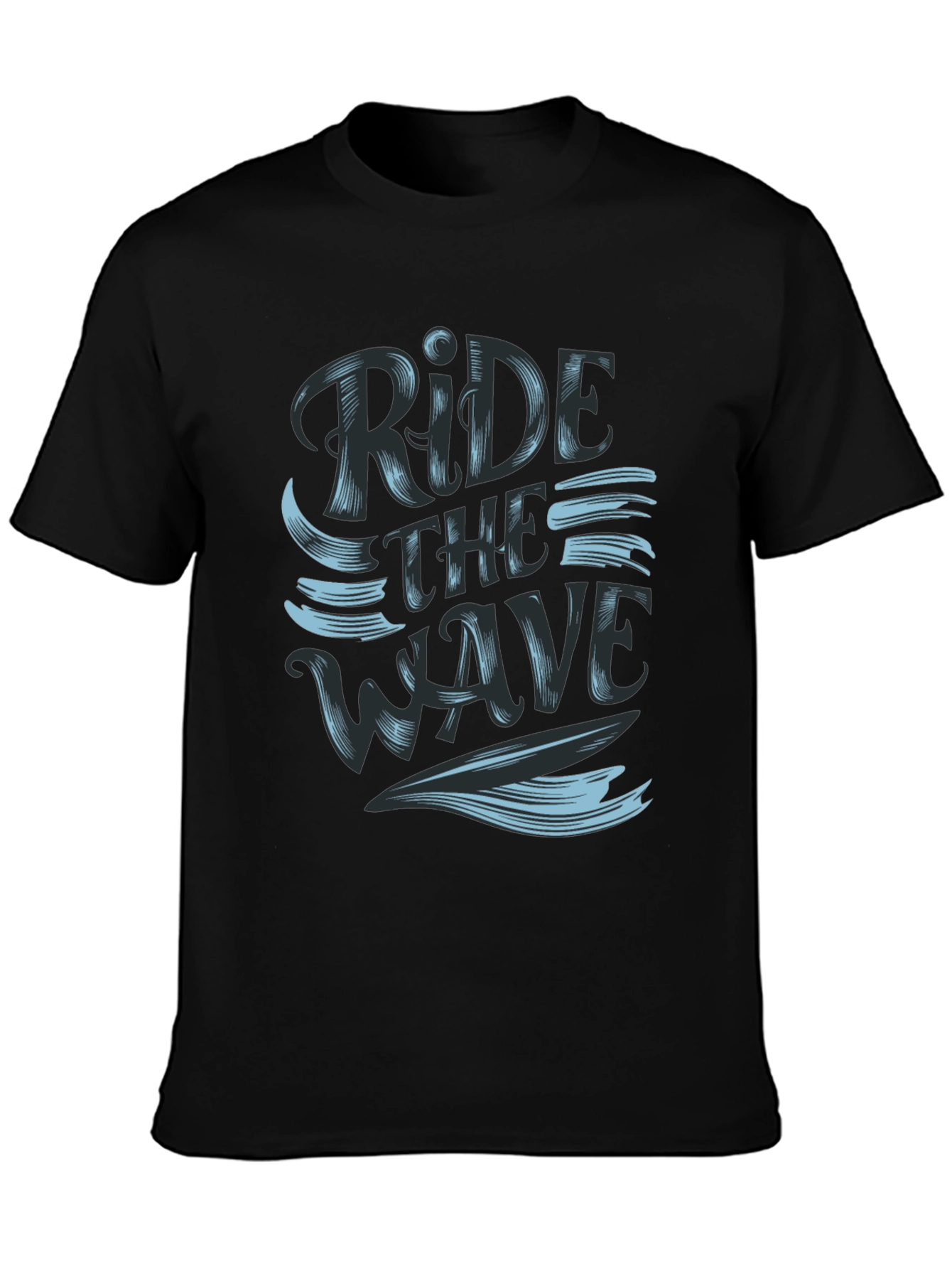 Ride the Wave Black Graphic Tee