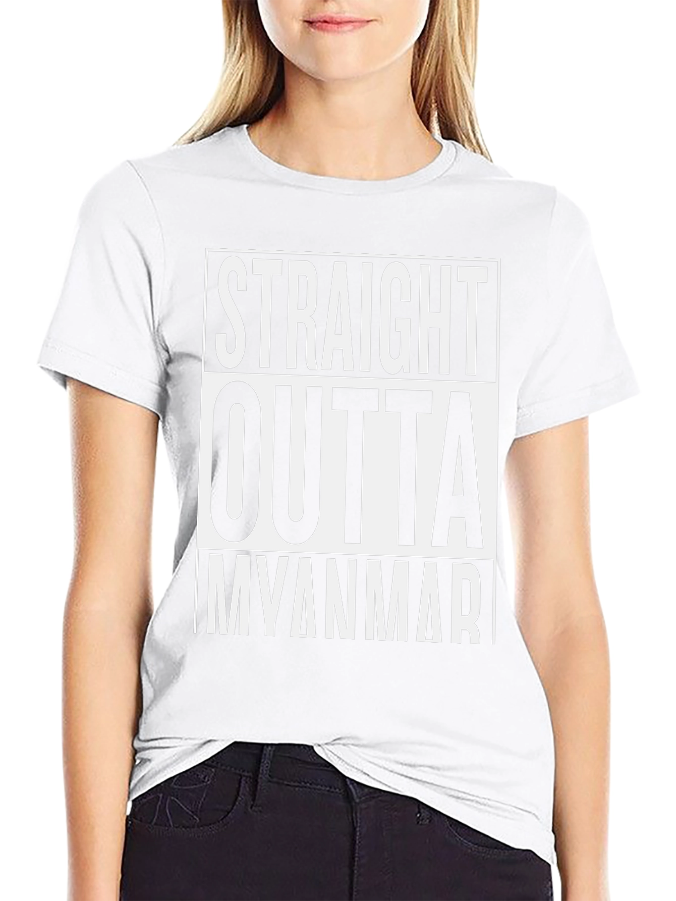 Straight Outta Myanmar Black T-Shirt