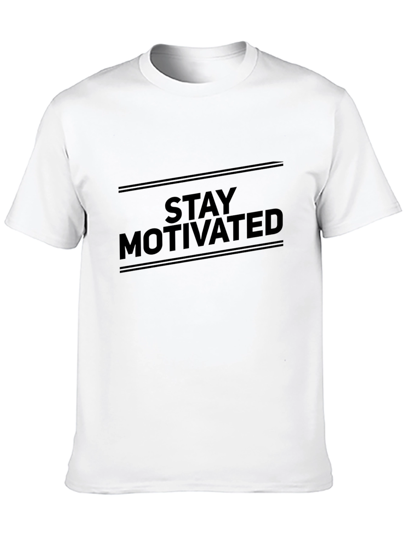 Stay Motivated Black Graphic T-Shirt