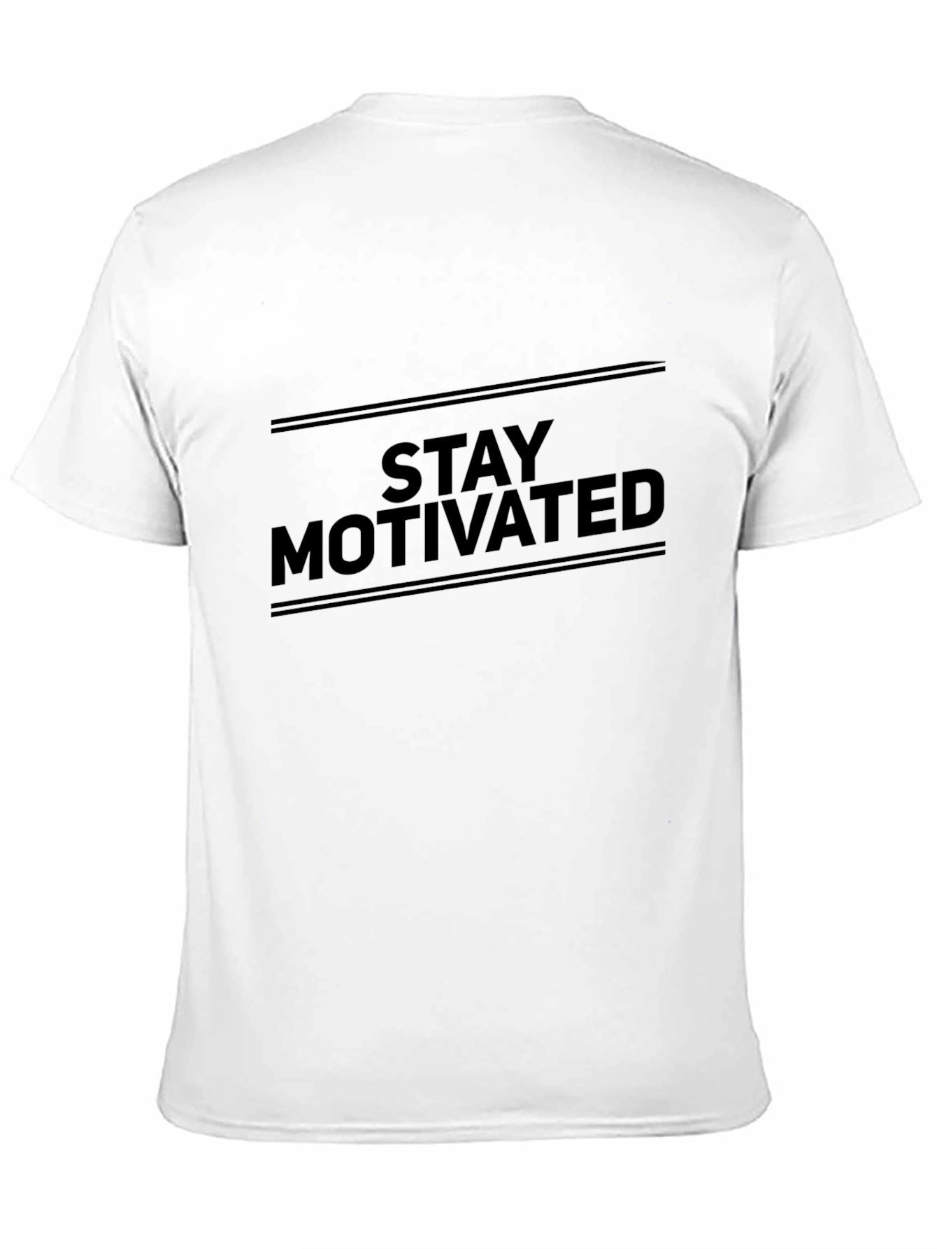 Stay Motivated Black Graphic T-Shirt