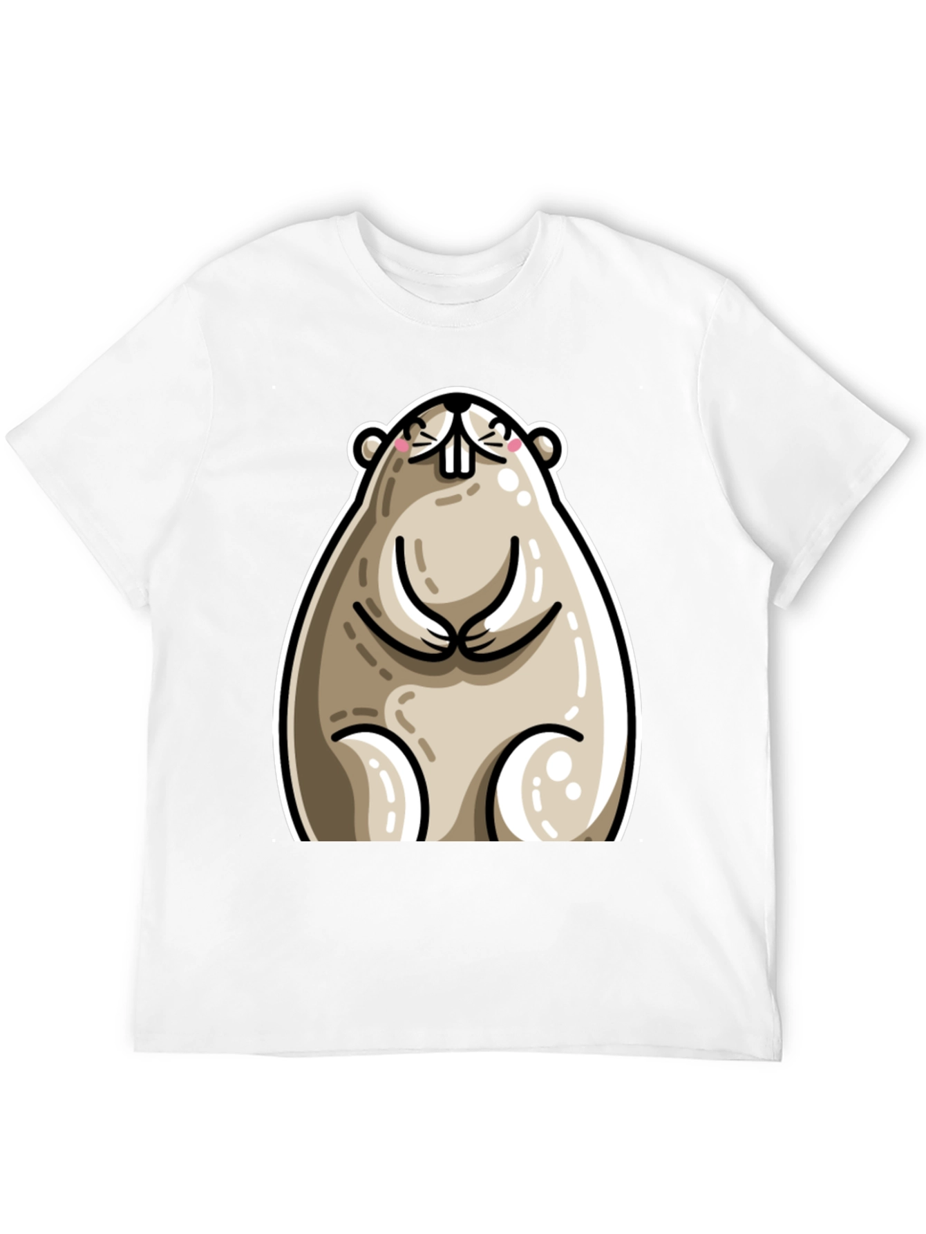 Funny Cartoon Beaver Graphic T-Shirt