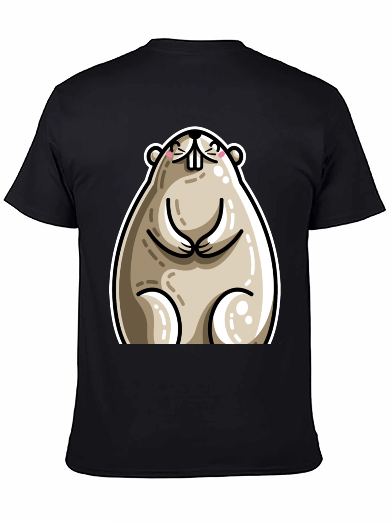 Funny Cartoon Beaver Graphic T-Shirt