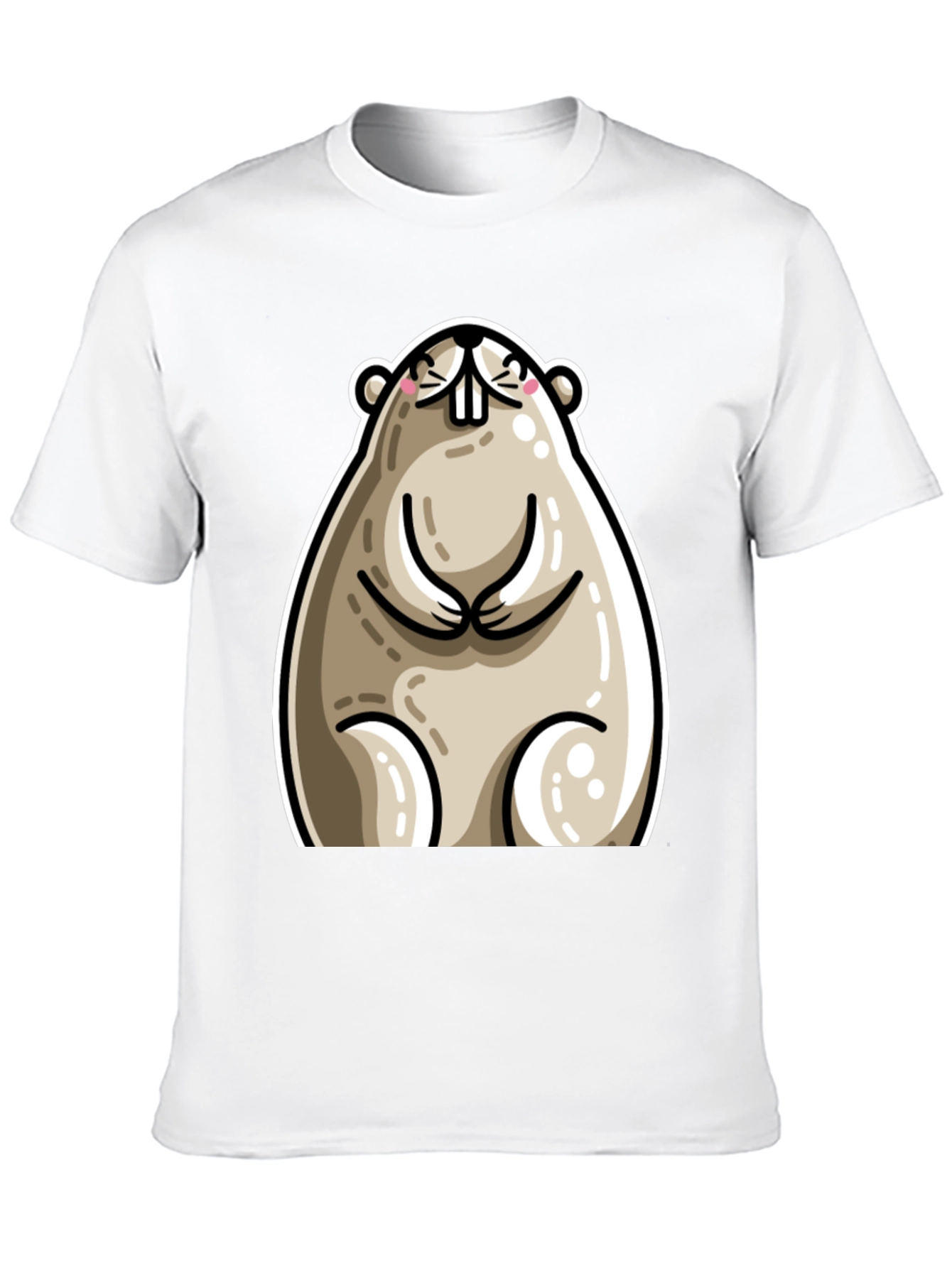 Funny Cartoon Beaver Graphic T-Shirt