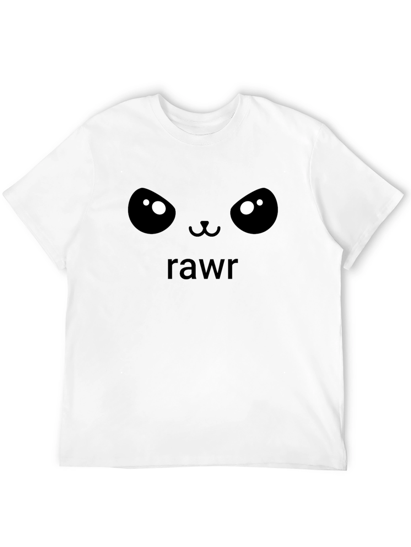 Rawr! Cute Black Panda Face Graphic T-Shirt