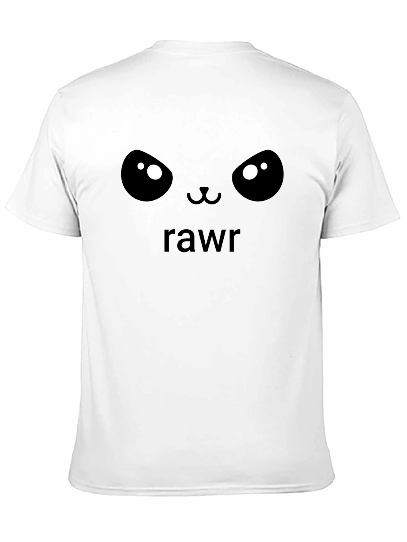 Rawr! Cute Black Panda Face Graphic T-Shirt