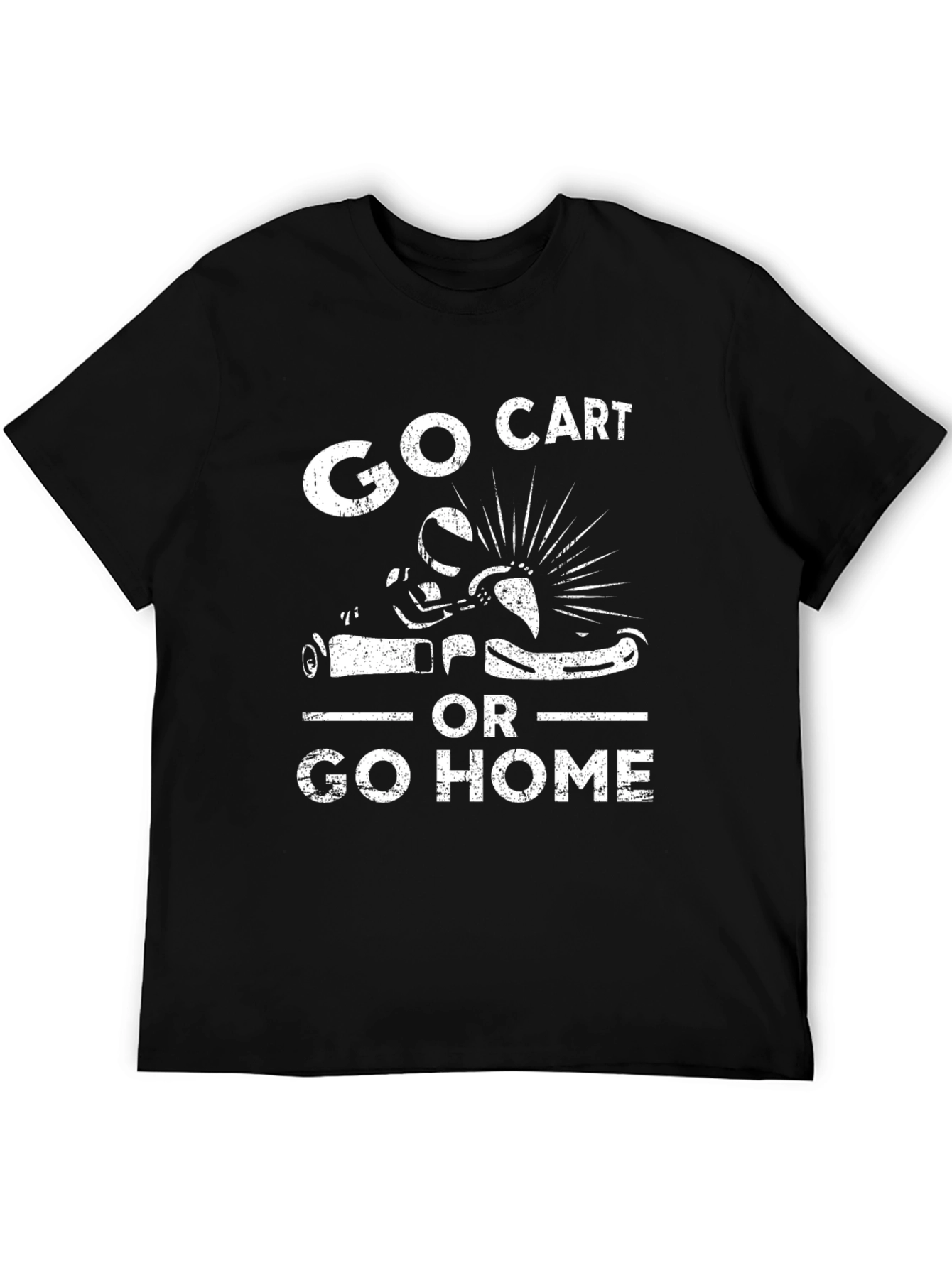 Go Cart Or Go Home Black Graphic Tee