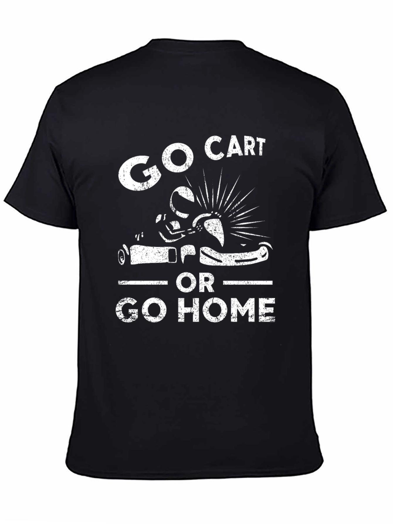 Go Cart Or Go Home Black Graphic Tee