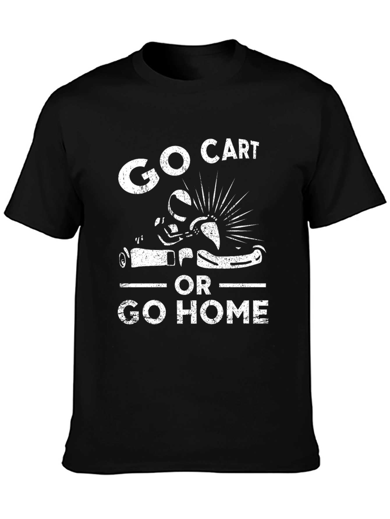 Go Cart Or Go Home Black Graphic Tee