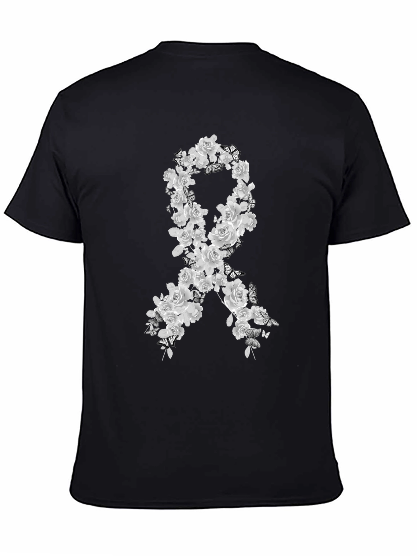 Floral Awareness Ribbon Graphic T-Shirt