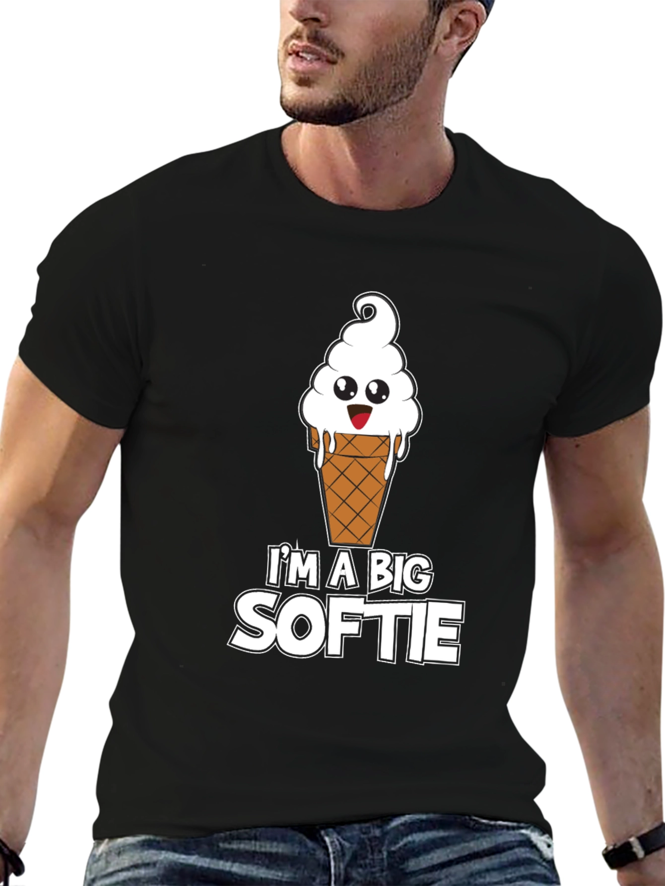 Im a Big Softie Black T-Shirt