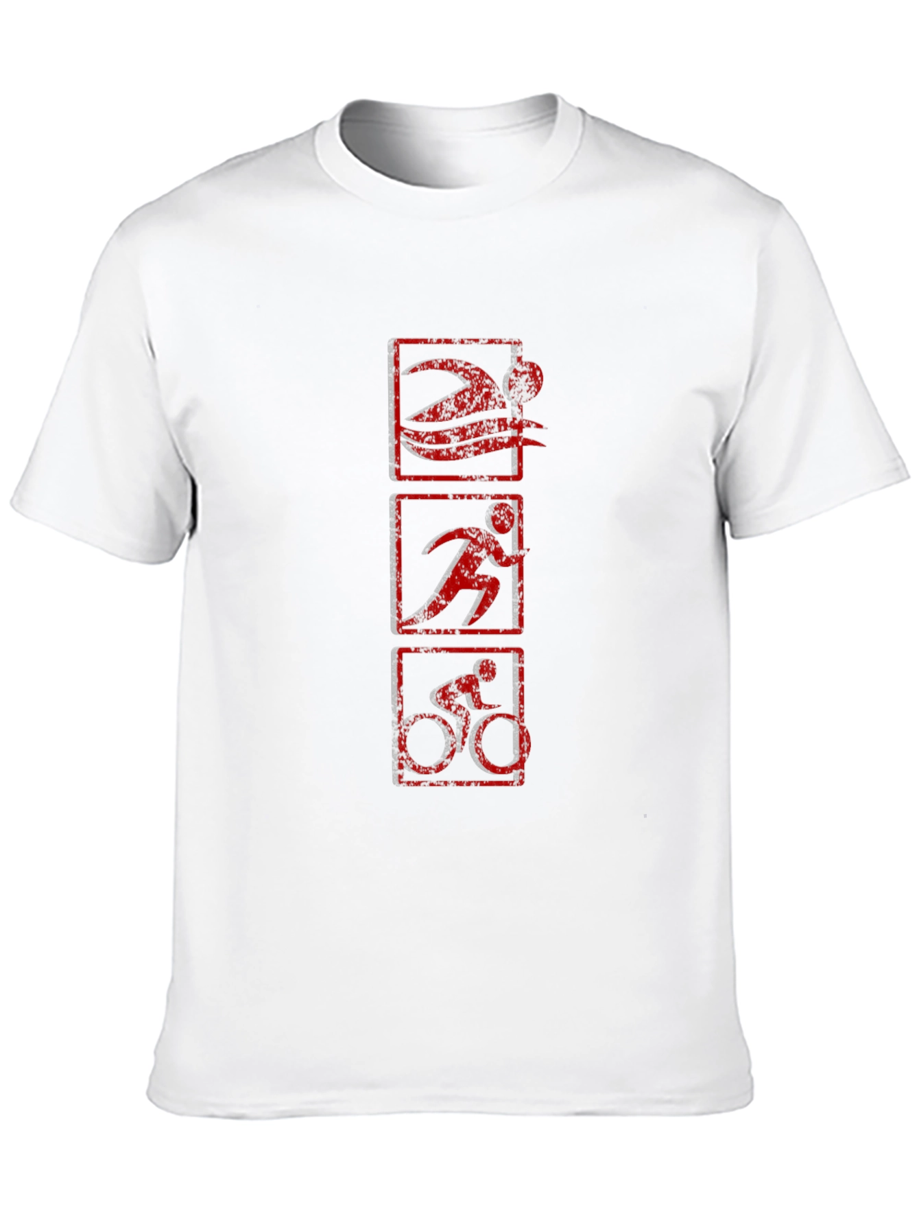Triathlon Graphic Print T-Shirt - Black