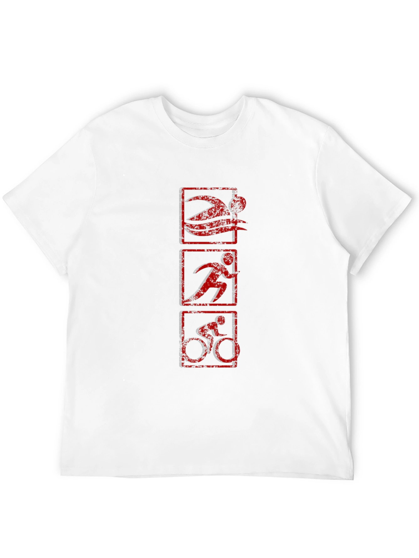 Triathlon Graphic Print T-Shirt - Black
