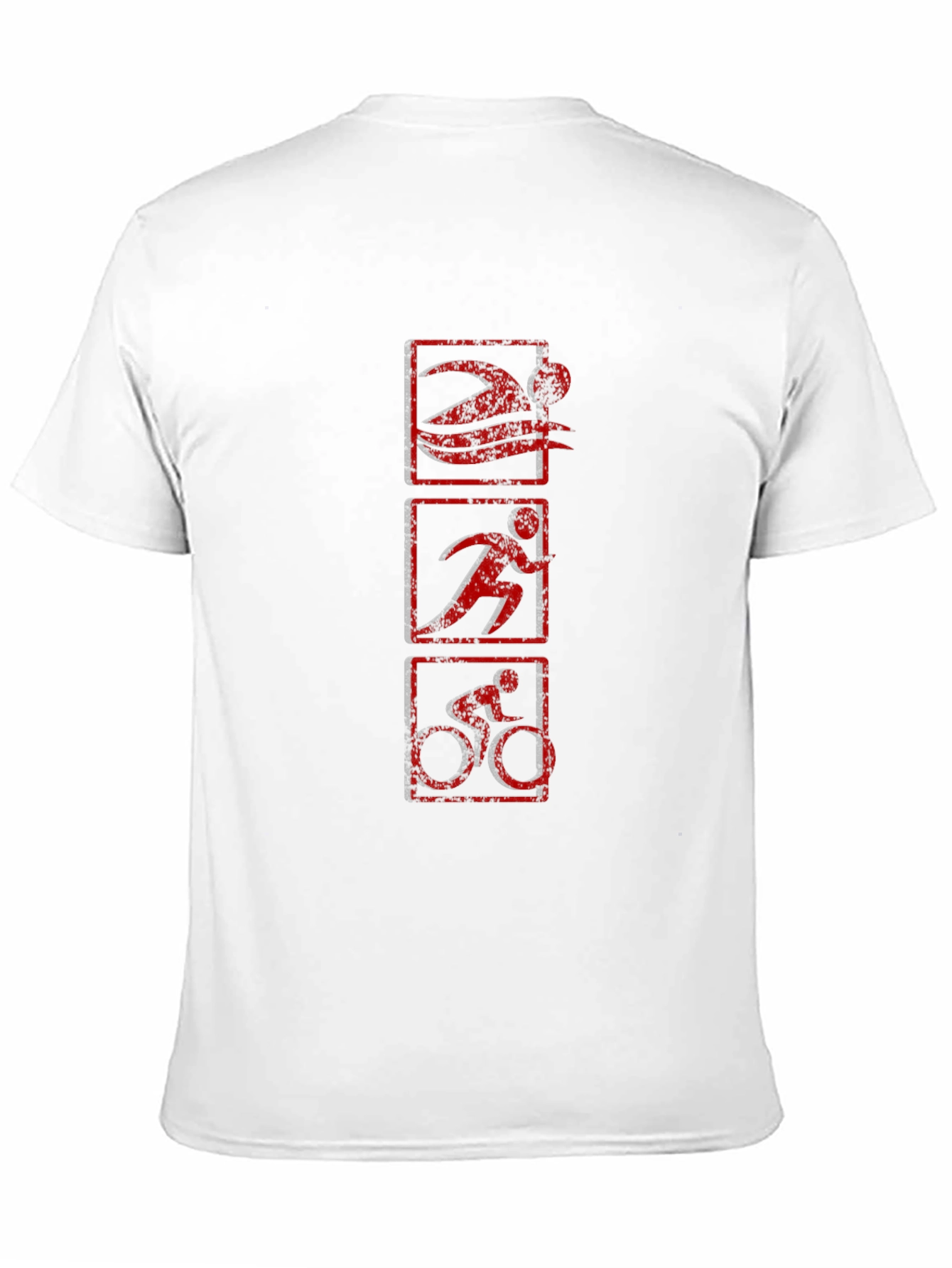 Triathlon Graphic Print T-Shirt - Black