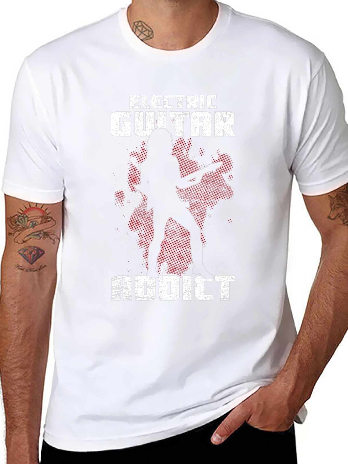 Electric Guitar Addict Black T-Shirt