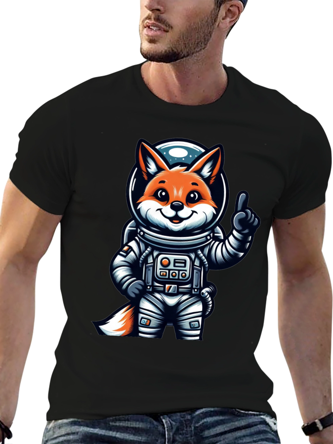 Cool Space Fox T-Shirt - Trendy Graphic Tee