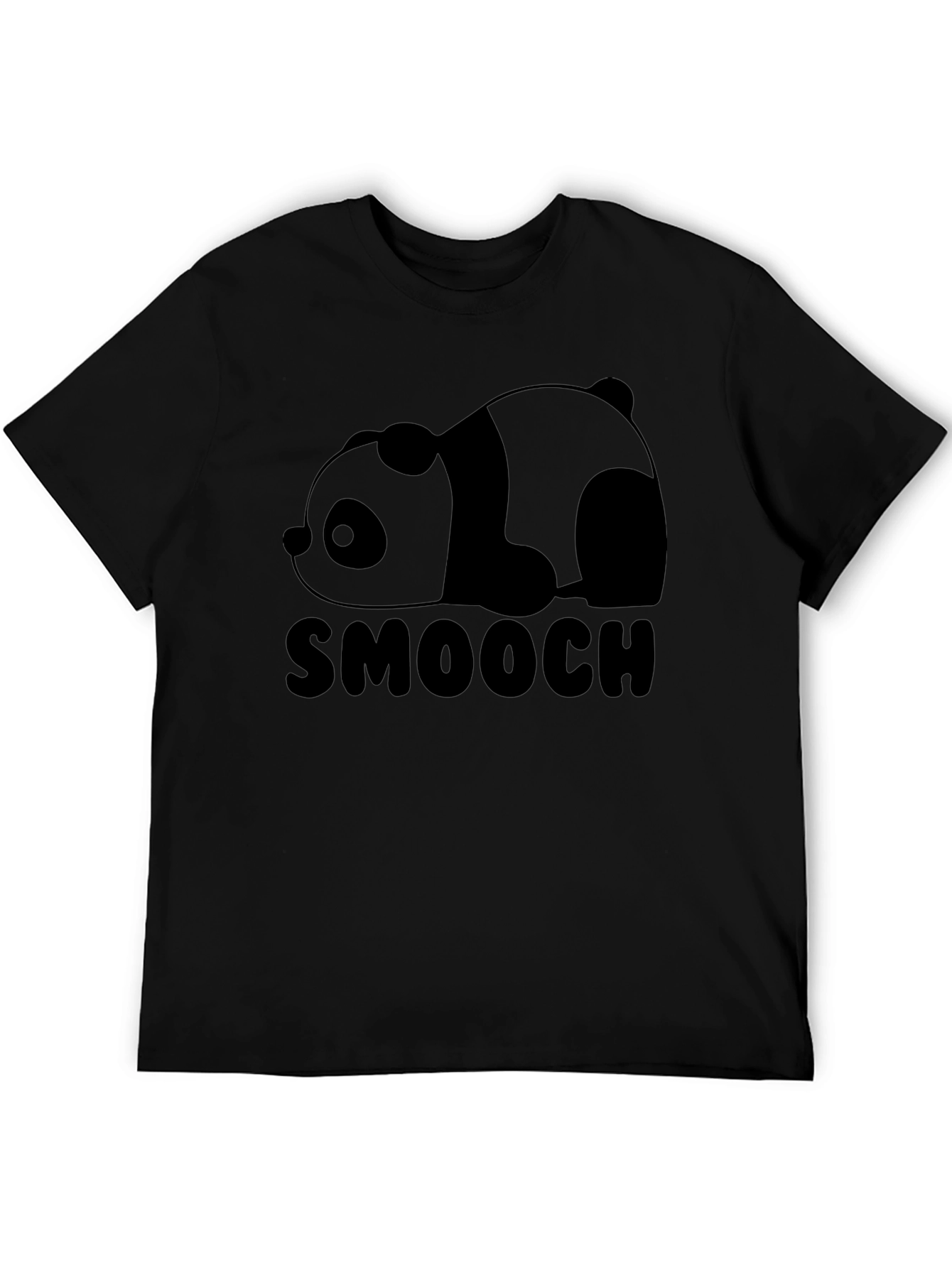Smooch Panda Black Graphic Tee