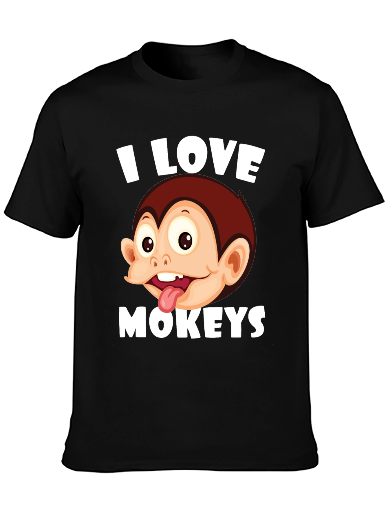 I Love Monkeys Graphic Tee - Novelty Design
