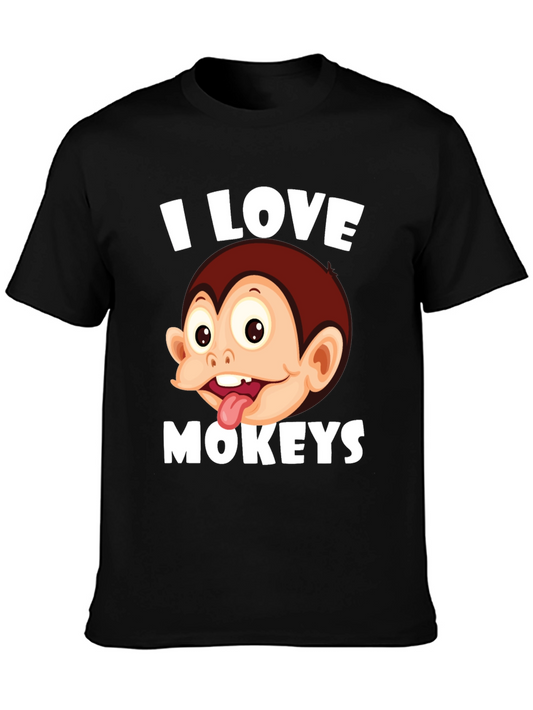 I Love Monkeys Graphic Tee - Novelty Design