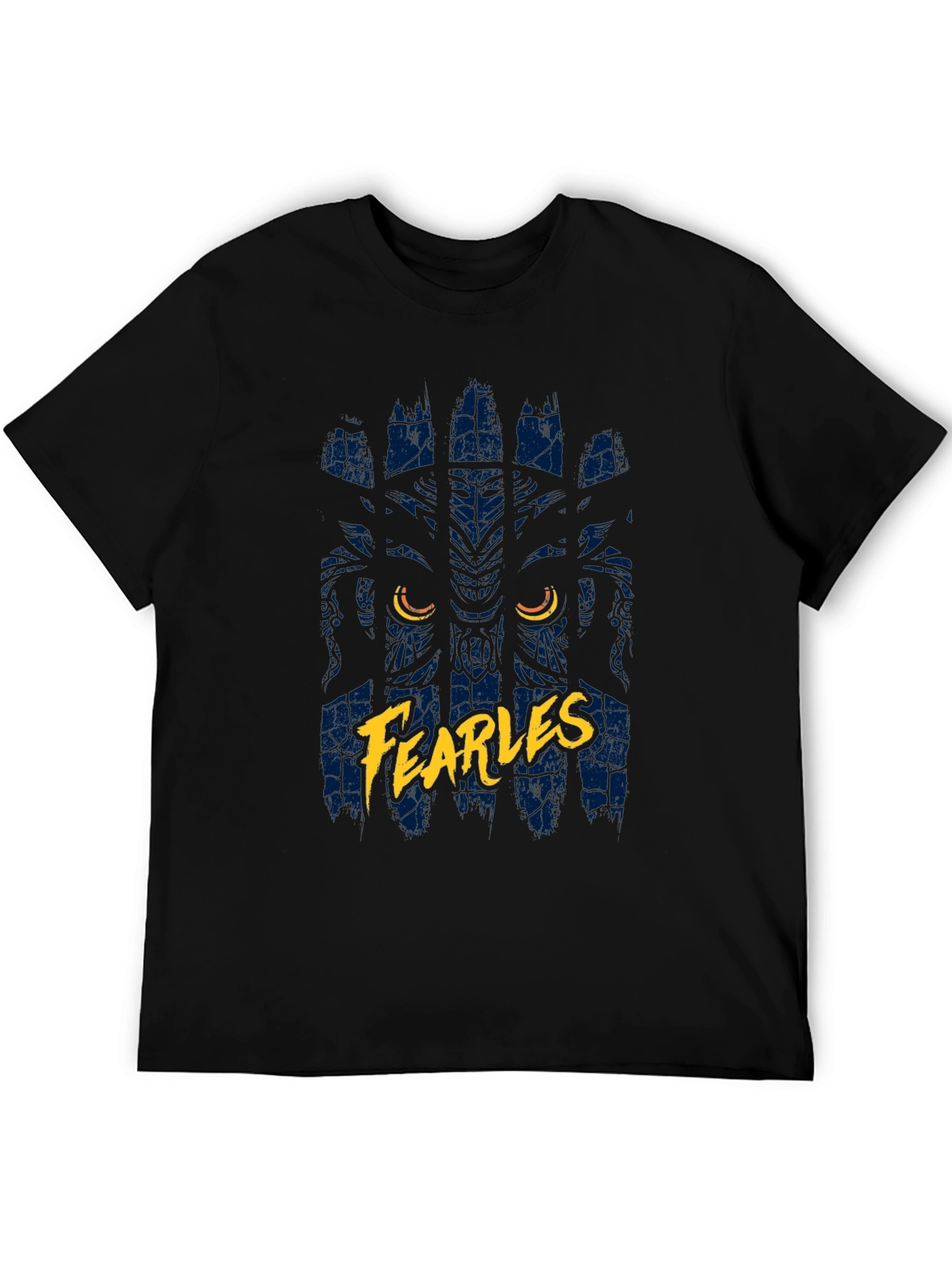 Fearless Lion Graphic T-Shirt - Black