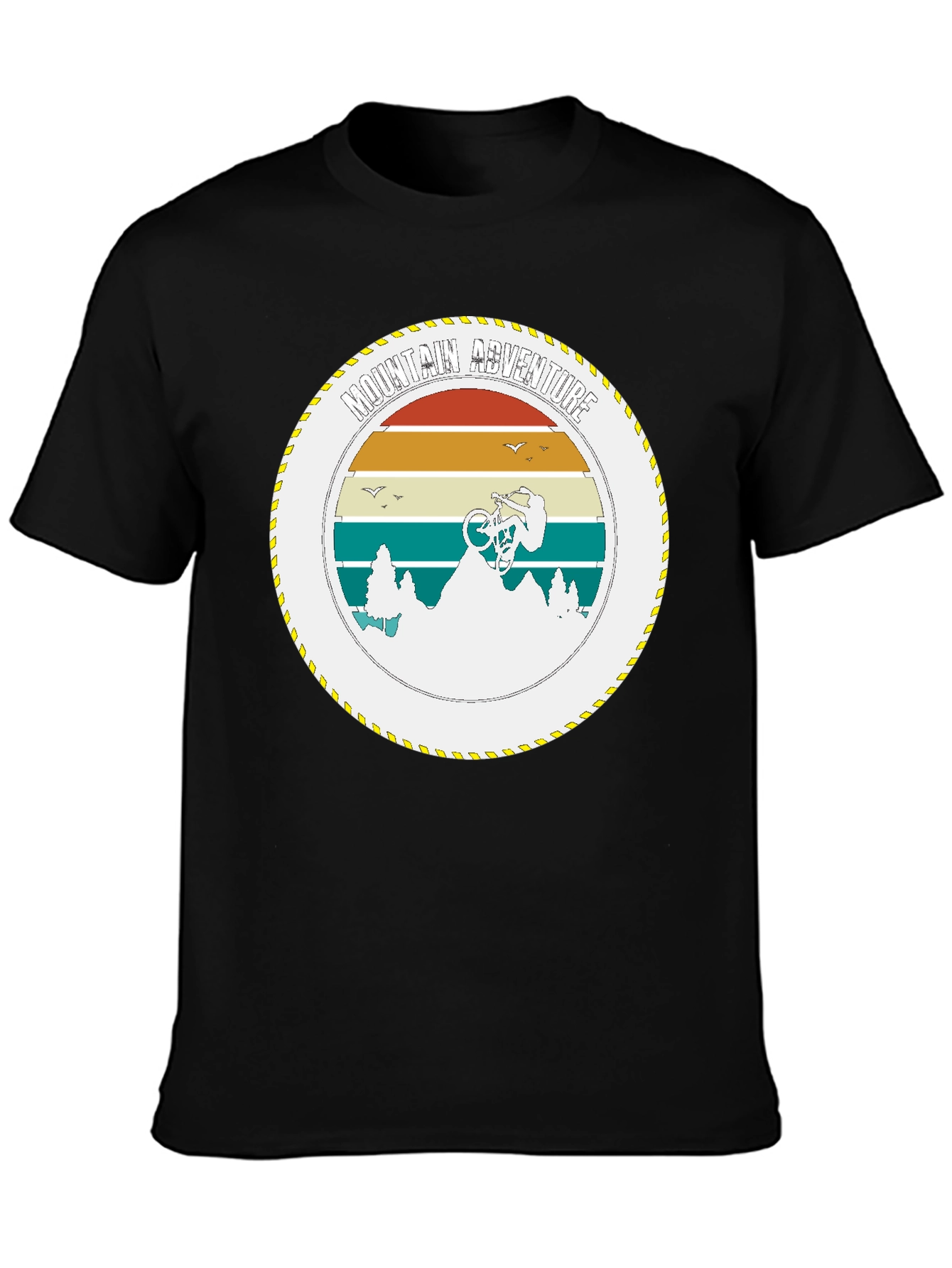 Mountain Bike Adventure Graphic Tee - Black