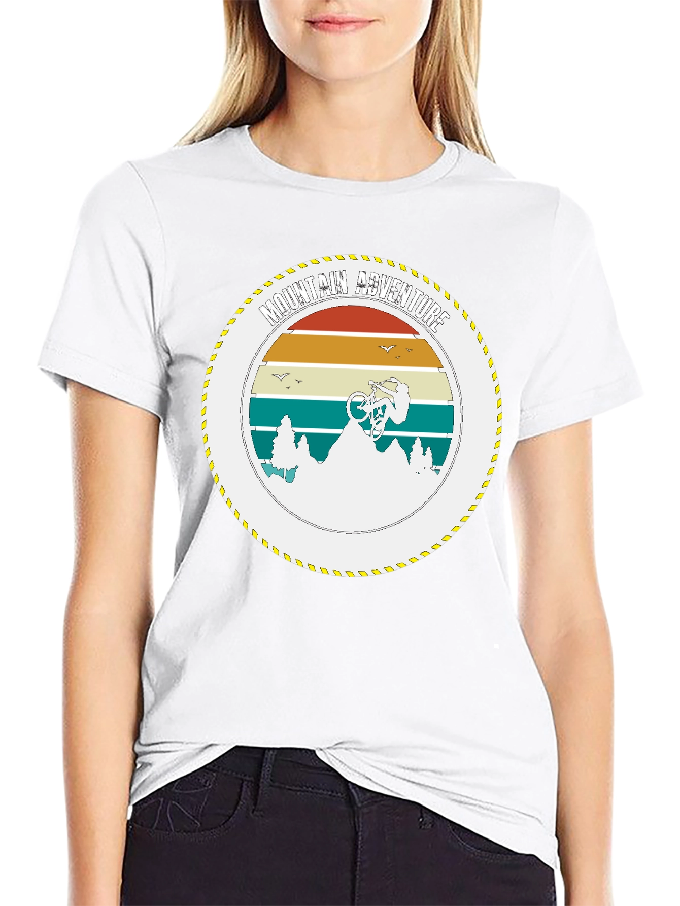 Mountain Bike Adventure Graphic Tee - Black