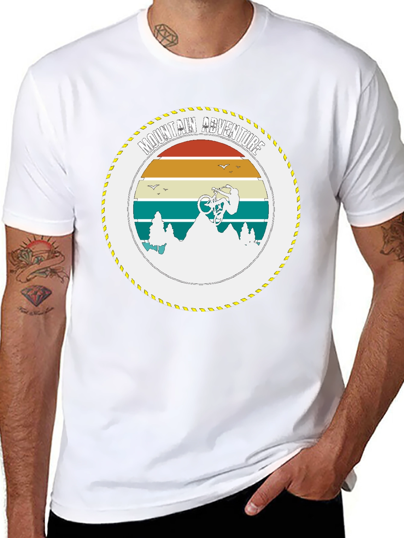 Mountain Bike Adventure Graphic Tee - Black