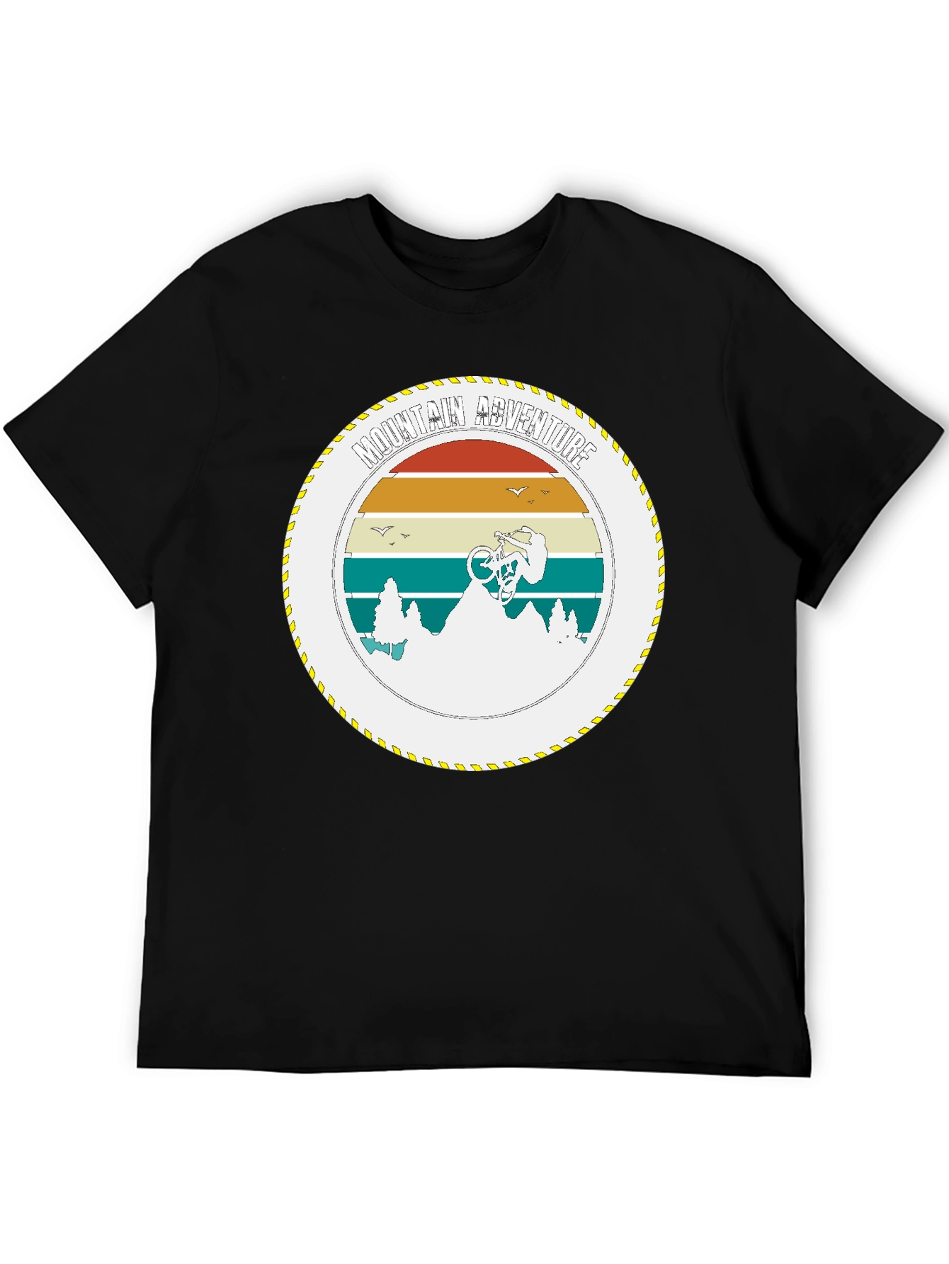 Mountain Bike Adventure Graphic Tee - Black
