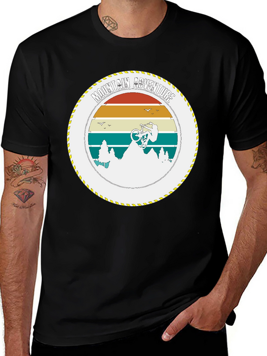 Mountain Bike Adventure Graphic Tee - Black