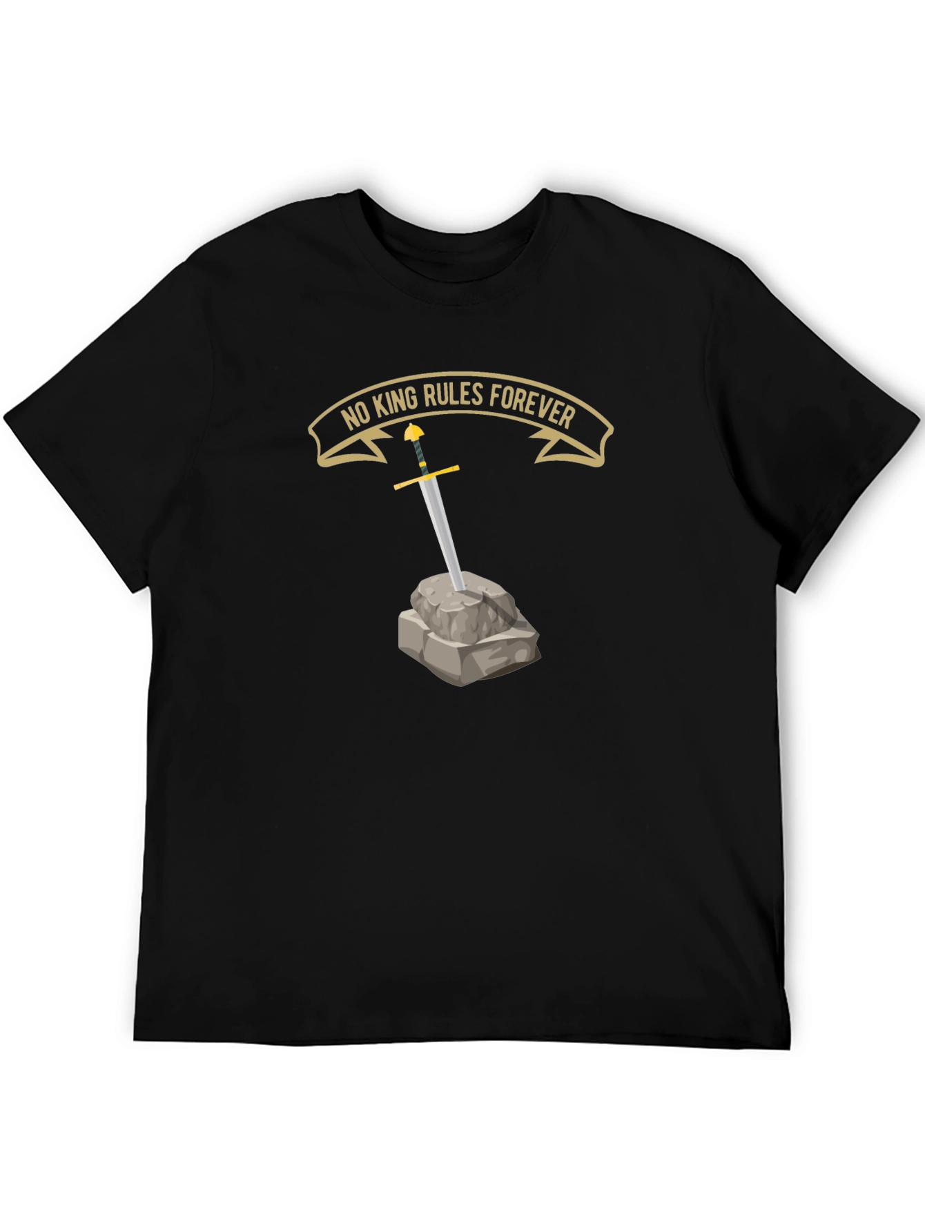 No King Rules Forever Graphic T-Shirt - Black