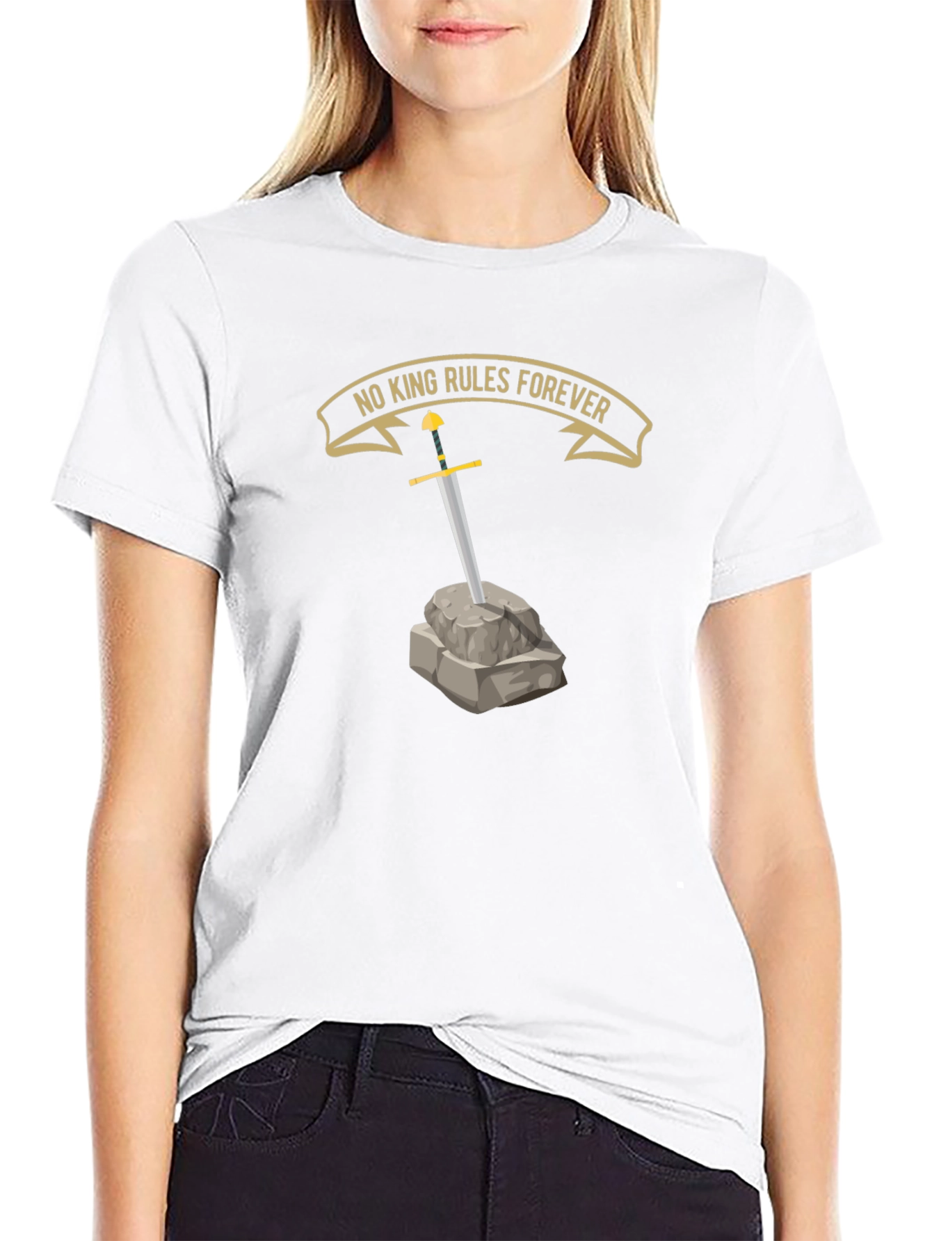 No King Rules Forever Graphic T-Shirt - Black