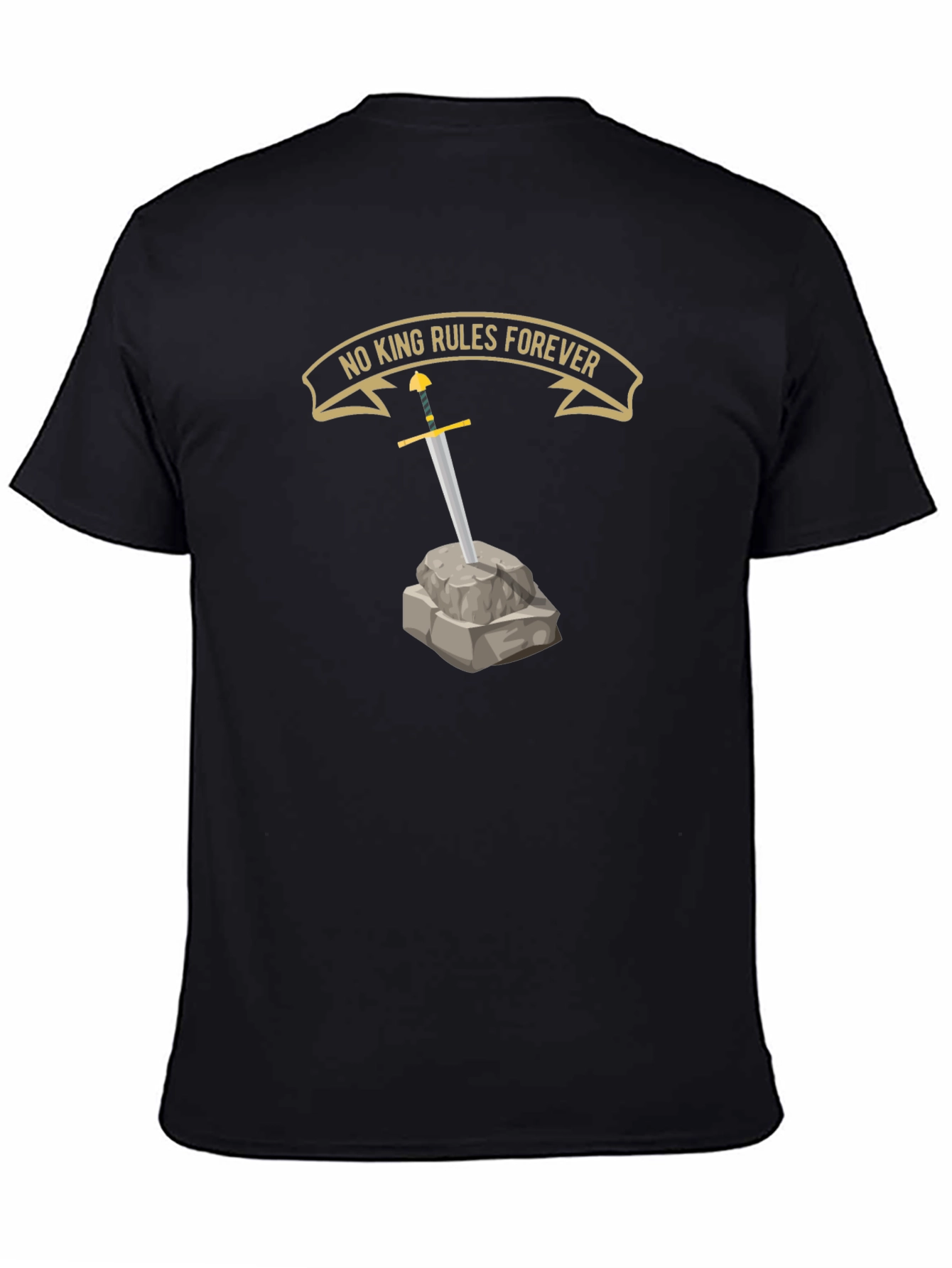 No King Rules Forever Graphic T-Shirt - Black