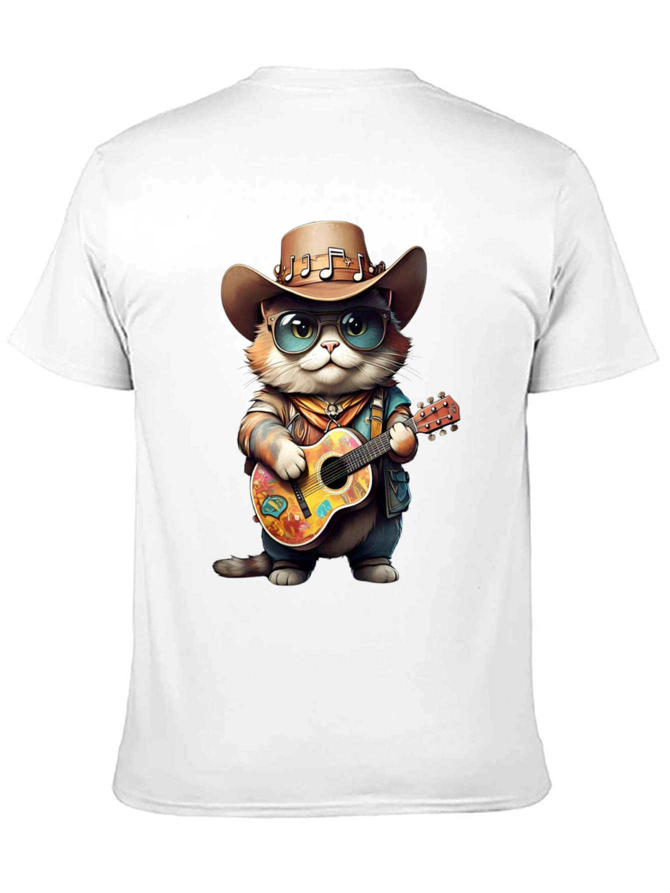 Cool Cat Guitarist Graphic Tee