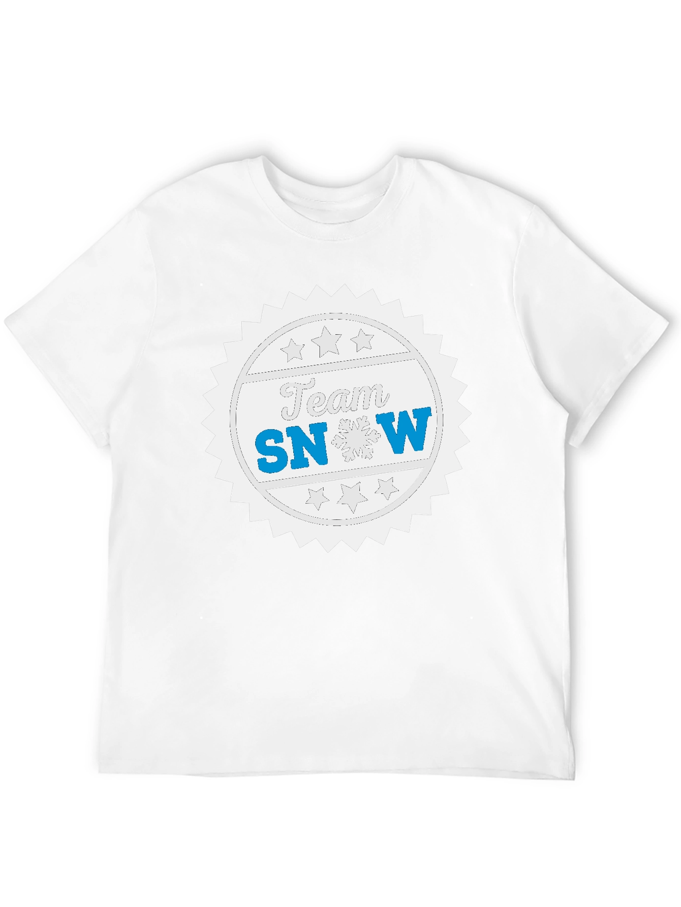 Team Snow Graphic T-Shirt - Black Crew Neck Tee