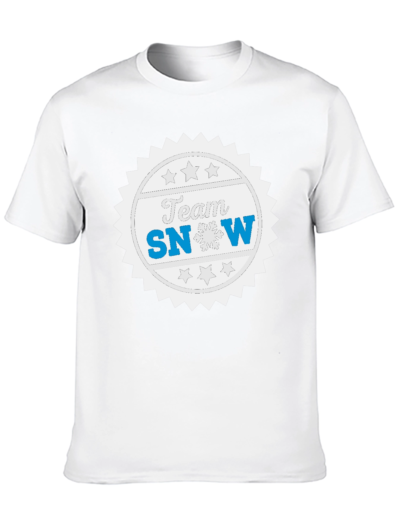 Team Snow Graphic T-Shirt - Black Crew Neck Tee