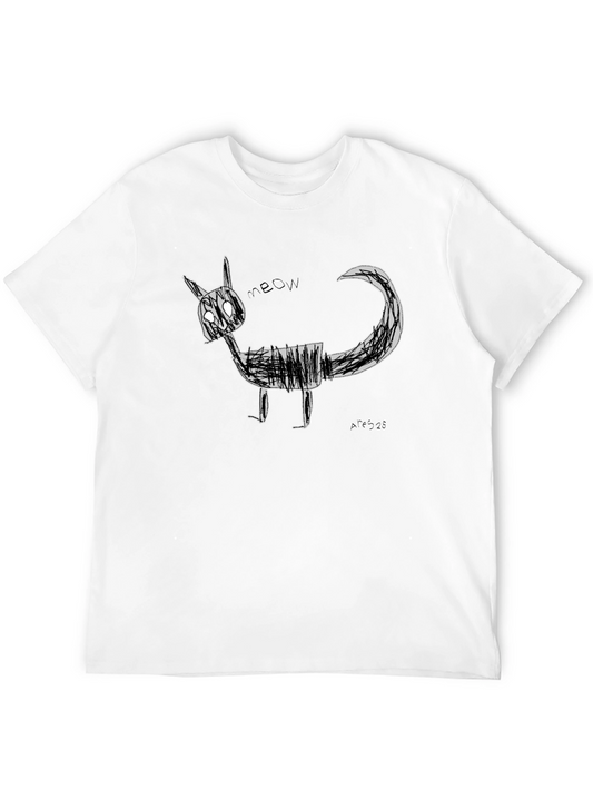 Meow Cat T-Shirt - Whimsical Graphic Tee