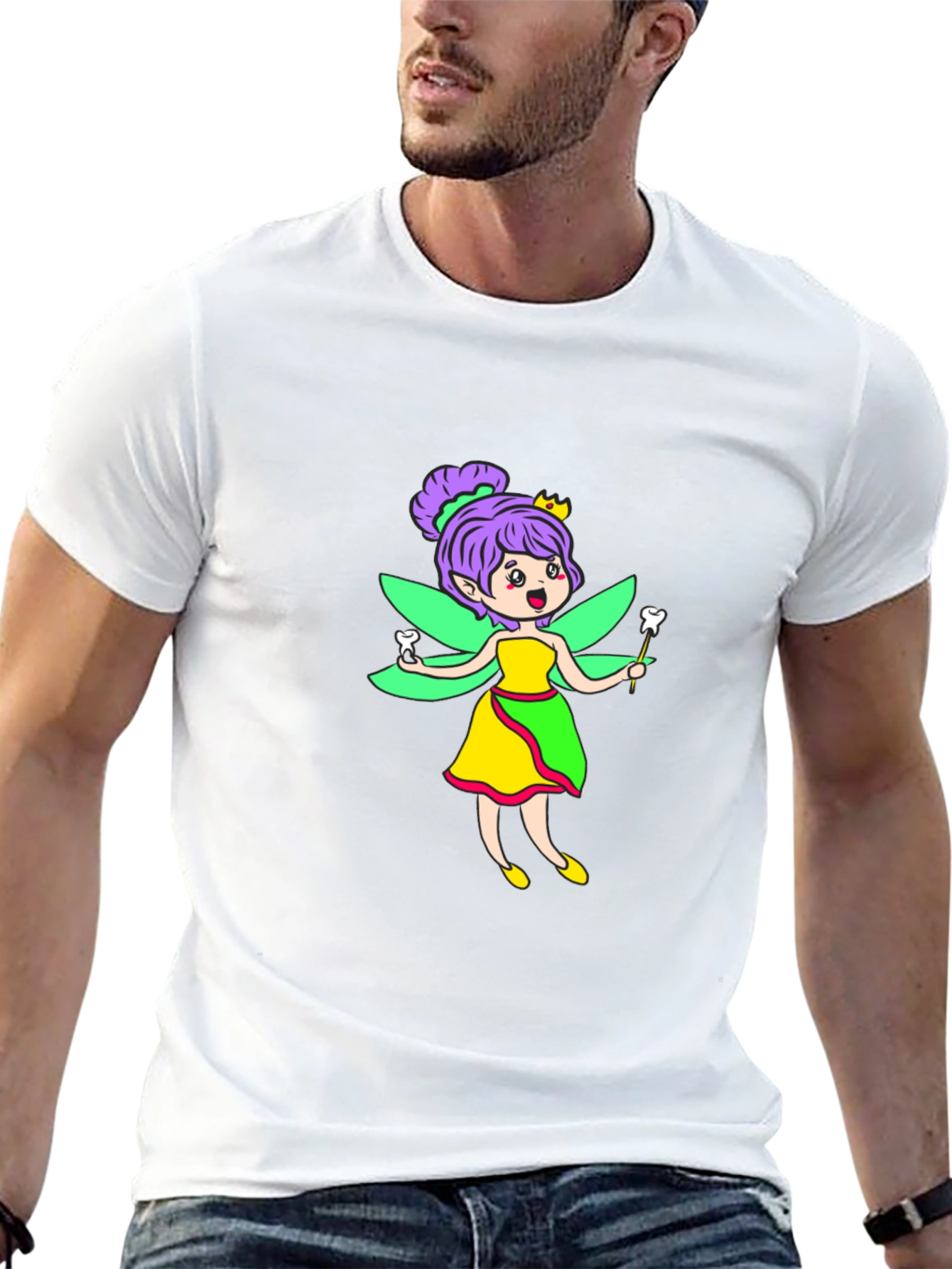 Tooth Fairy Graphic Tee - Black Cotton Shirt