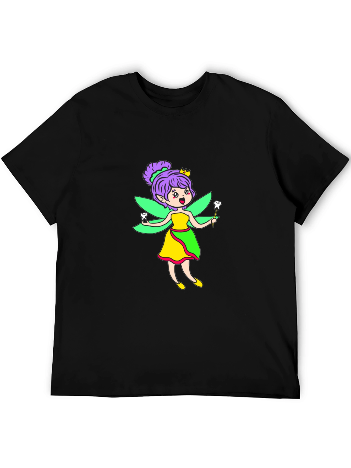 Tooth Fairy Graphic Tee - Black Cotton Shirt