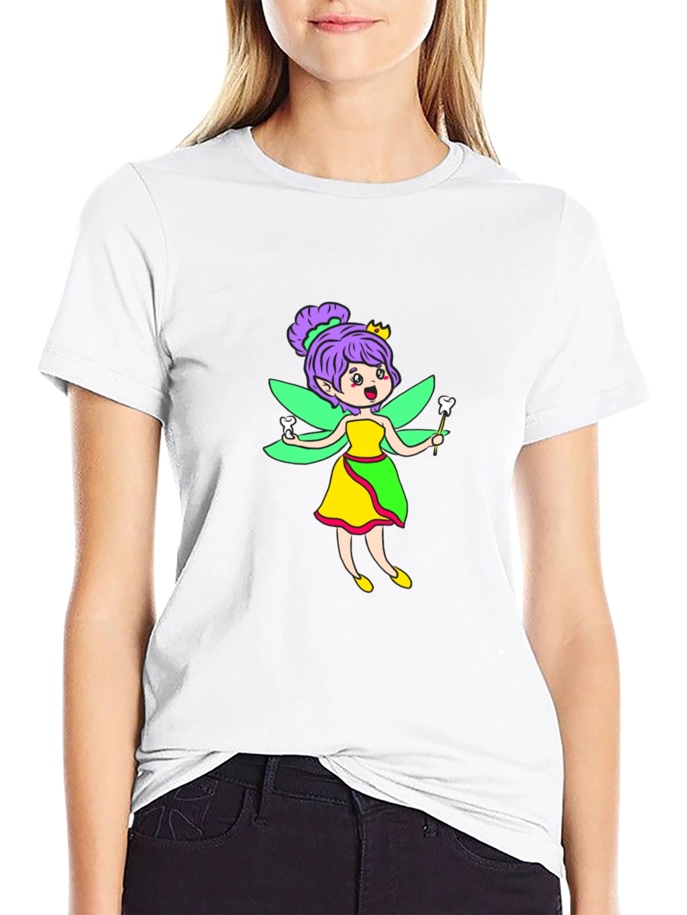Tooth Fairy Graphic Tee - Black Cotton Shirt