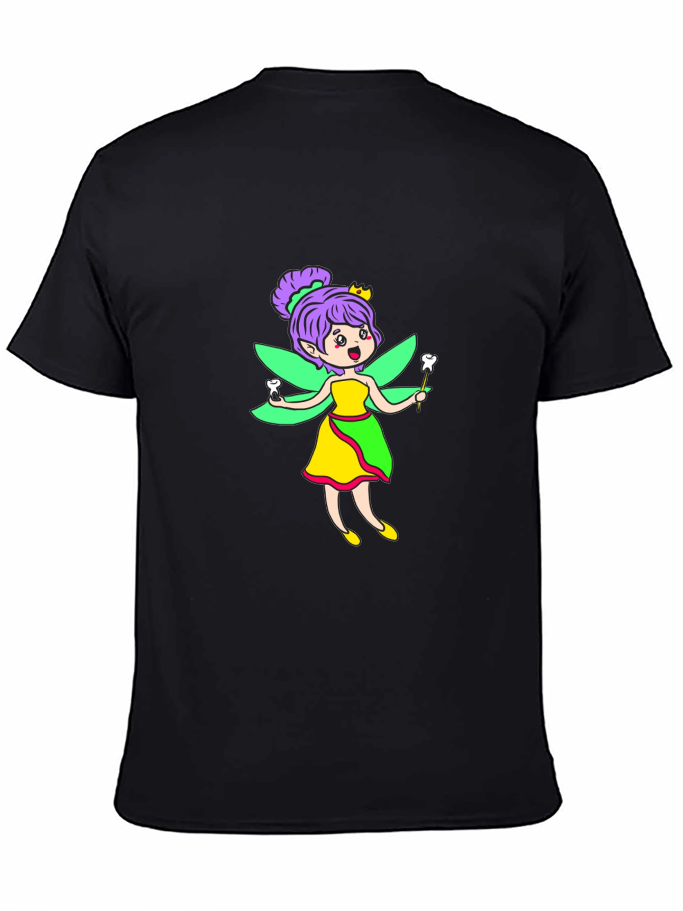Tooth Fairy Graphic Tee - Black Cotton Shirt