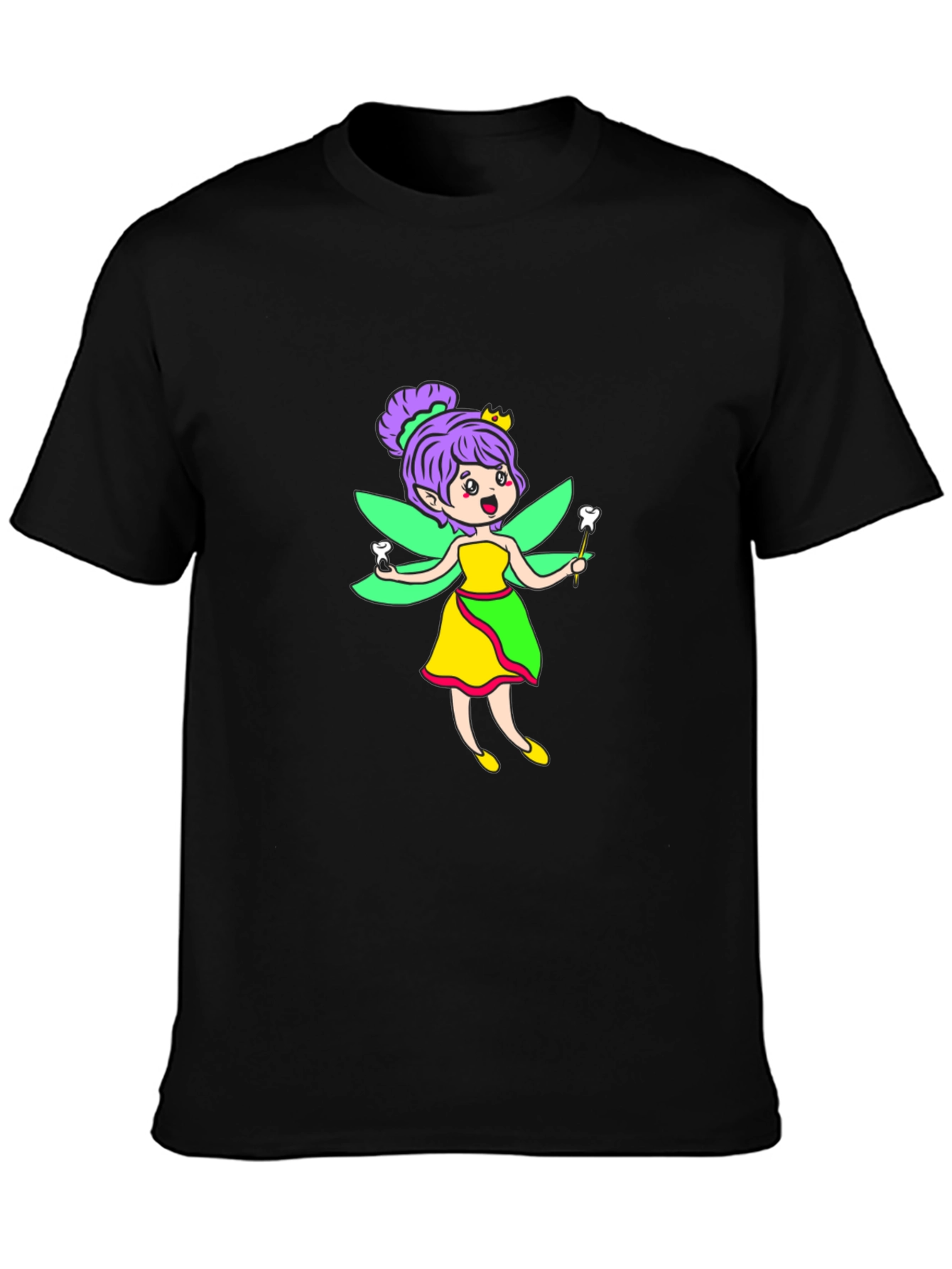 Tooth Fairy Graphic Tee - Black Cotton Shirt