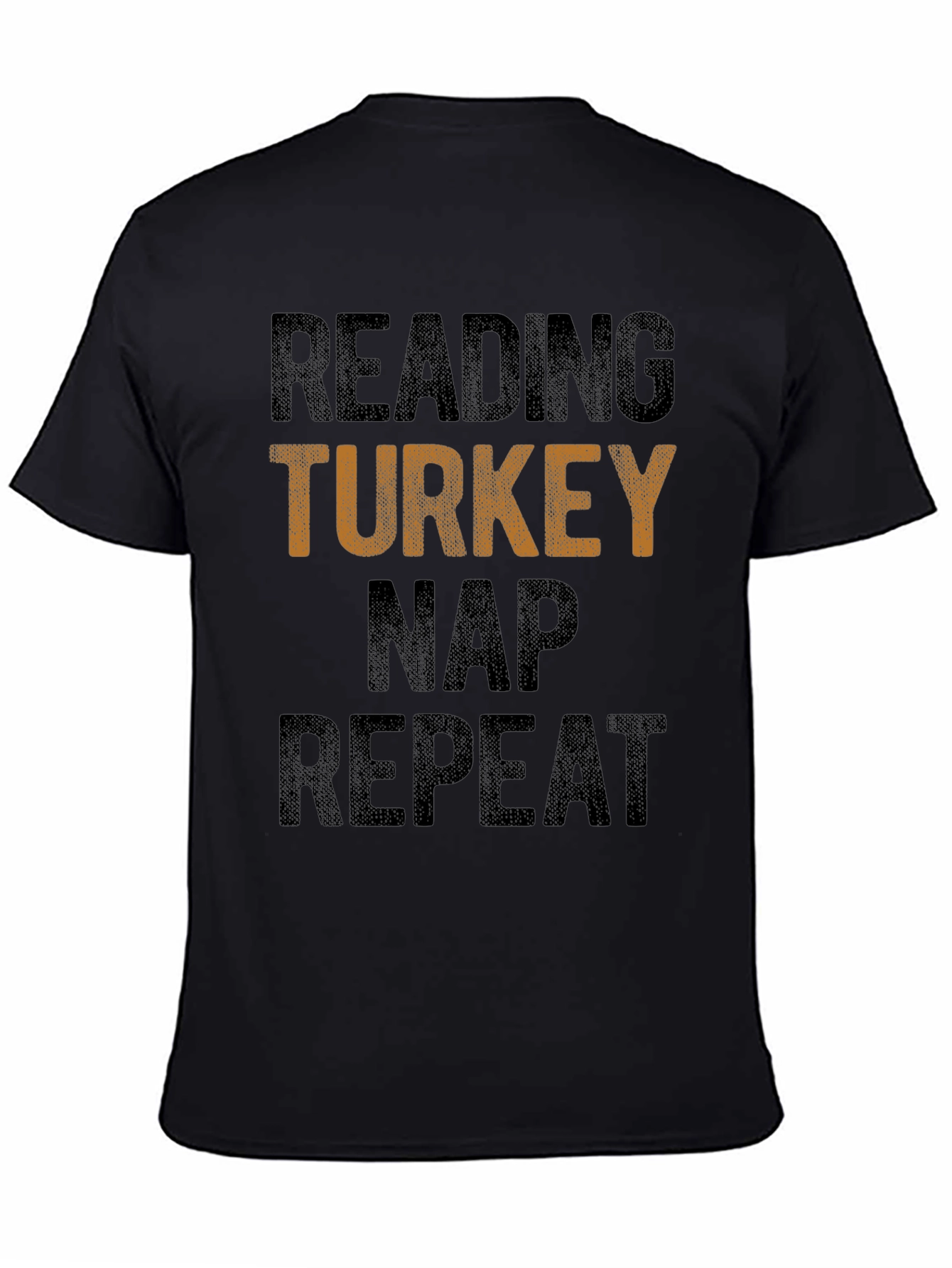 Reading Turkey Nap Repeat Black T-Shirt