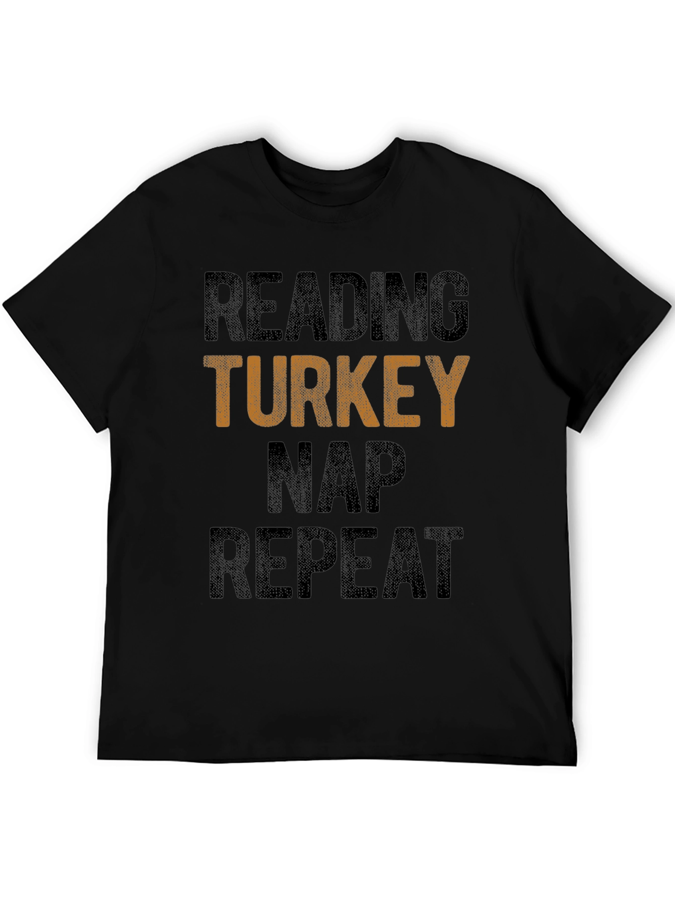 Reading Turkey Nap Repeat Black T-Shirt