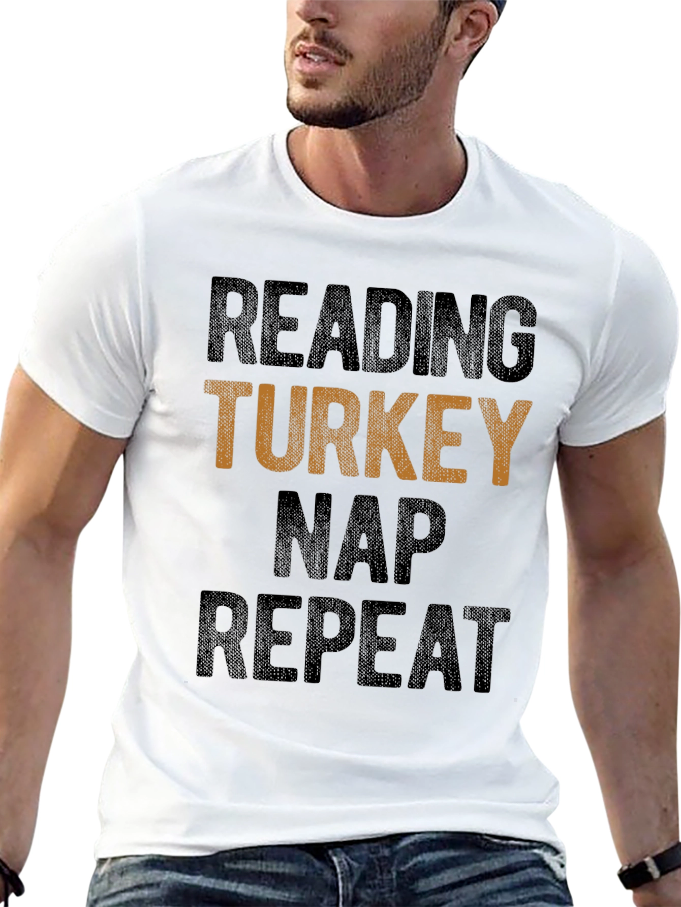 Reading Turkey Nap Repeat Black T-Shirt