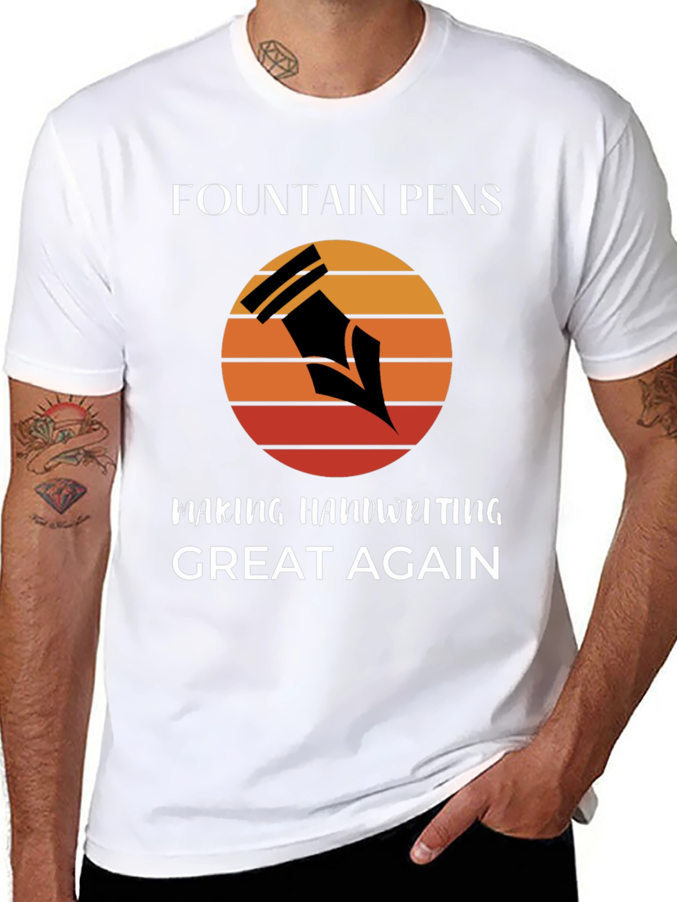 Fountain Pens Making Handwriting Great Again T-Shirt