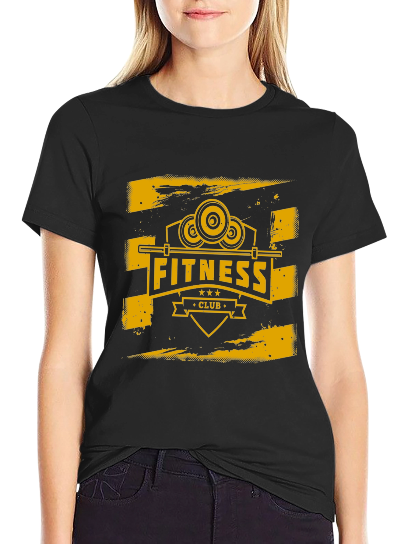Fitness Club Graphic Tee - Black
