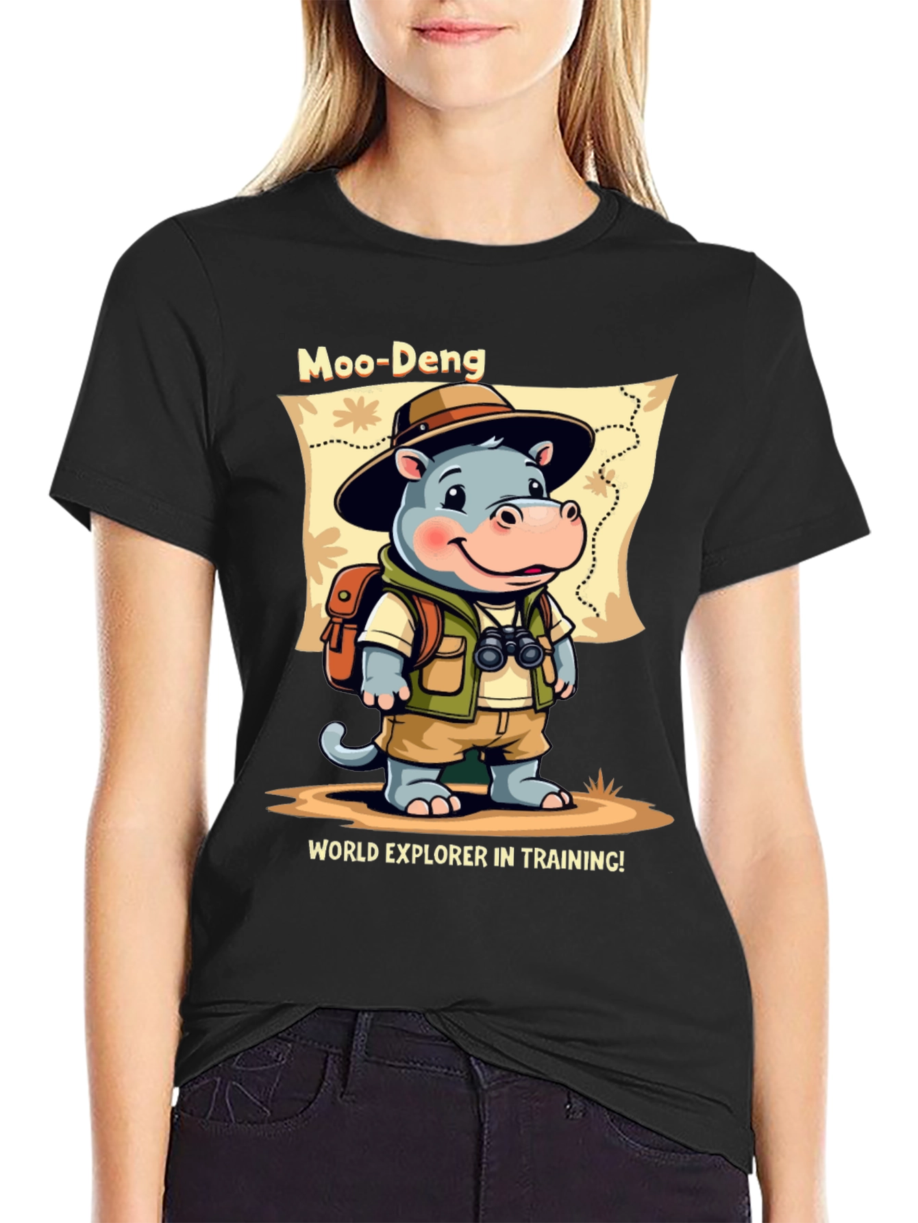 Moo-Deng World Explorer T-Shirt