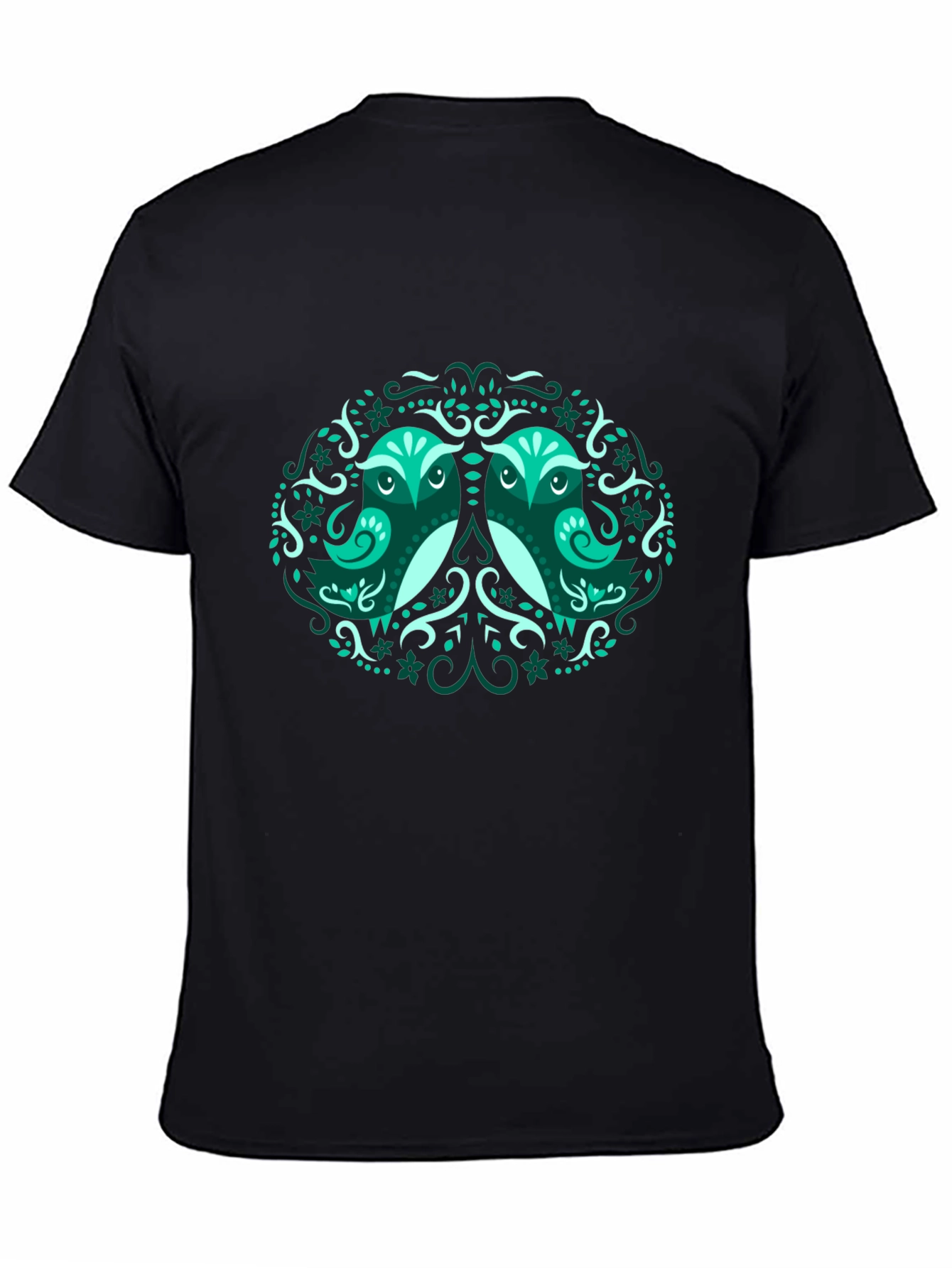 Unique Owl Graphic T-Shirt - Black