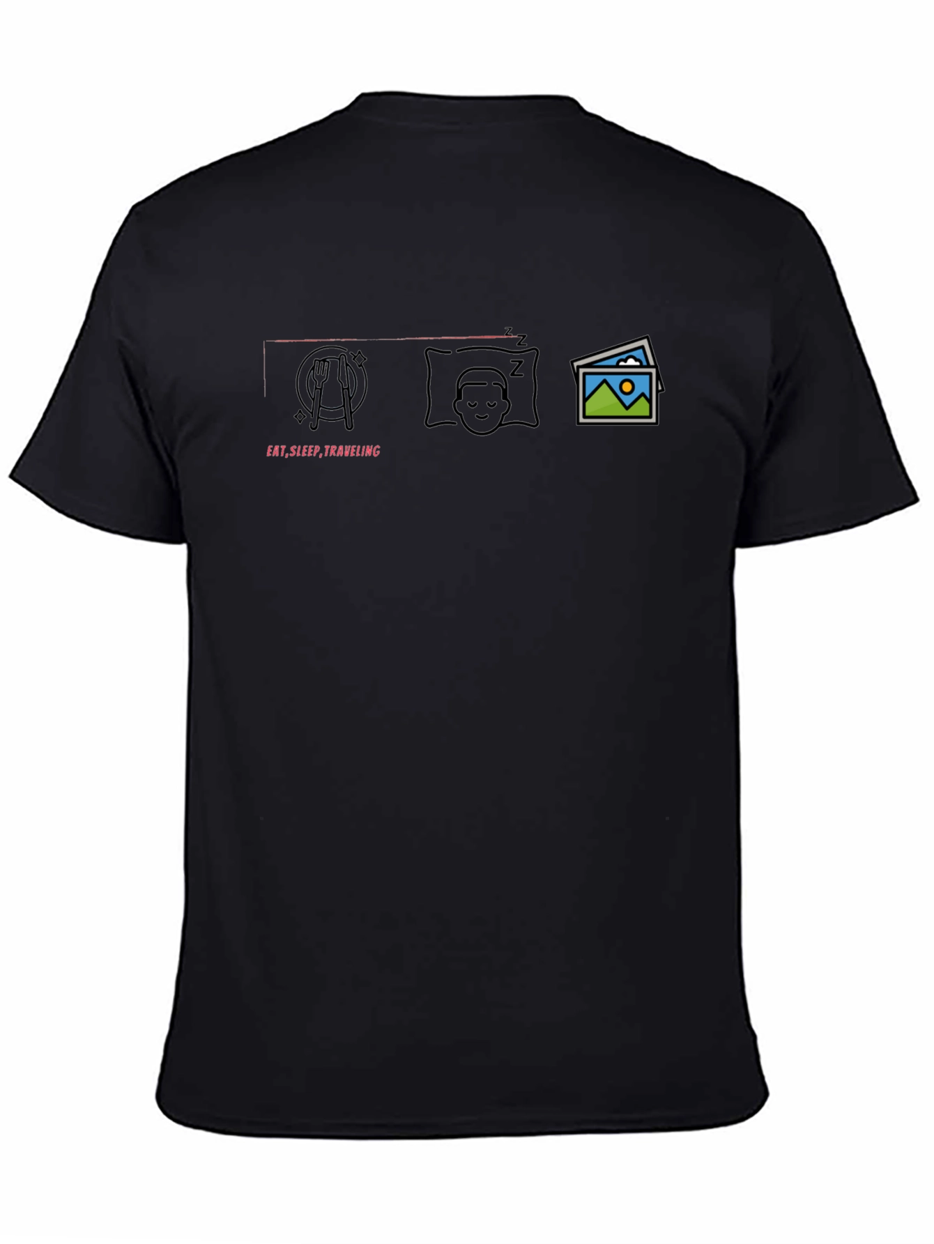 Eat Sleep Travel Graphic T-Shirt